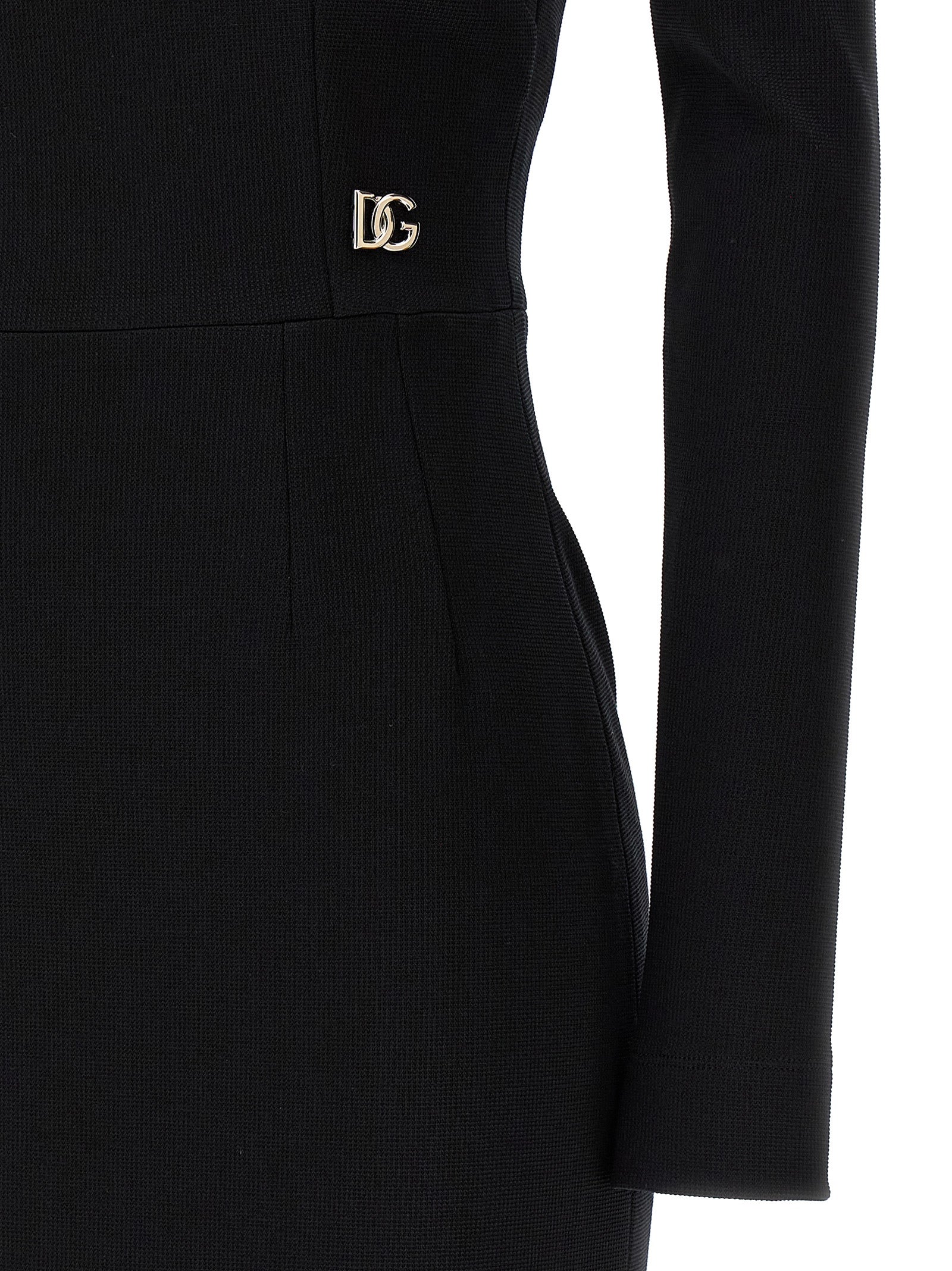 Black Viscose Midi Dress
