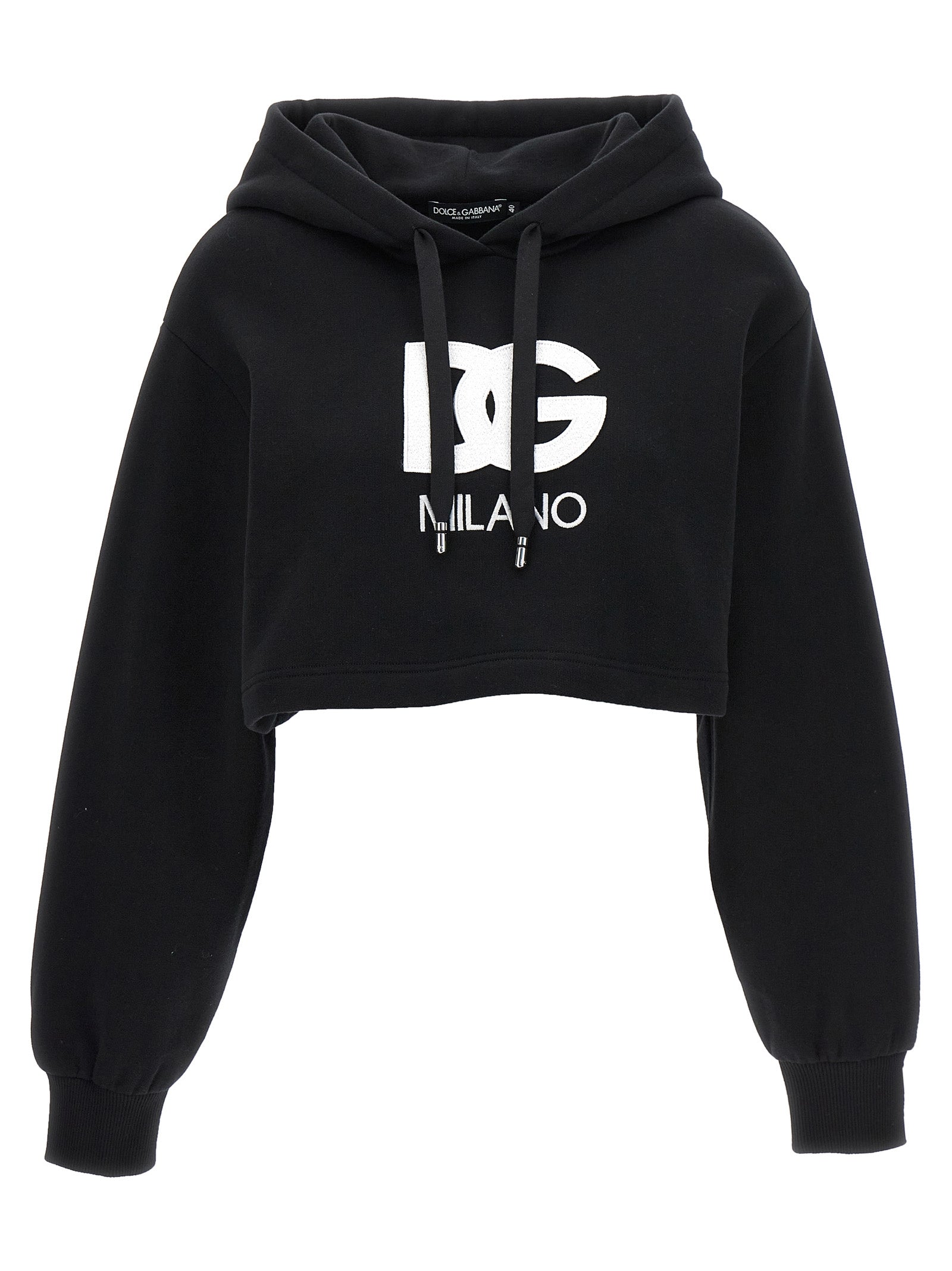 Black Cotton Hoodie