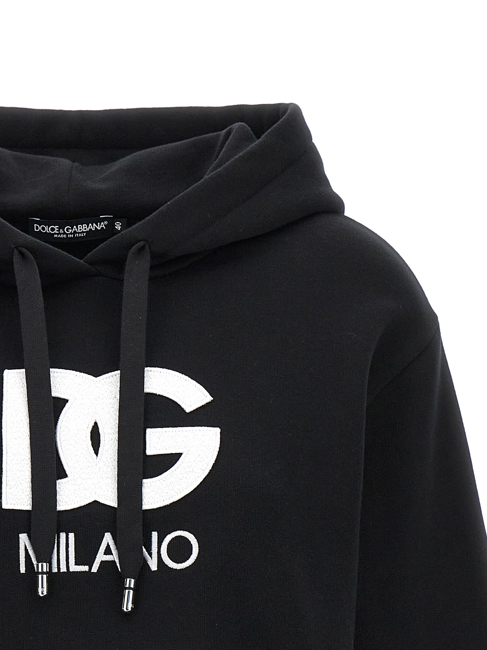 Black Cotton Hoodie