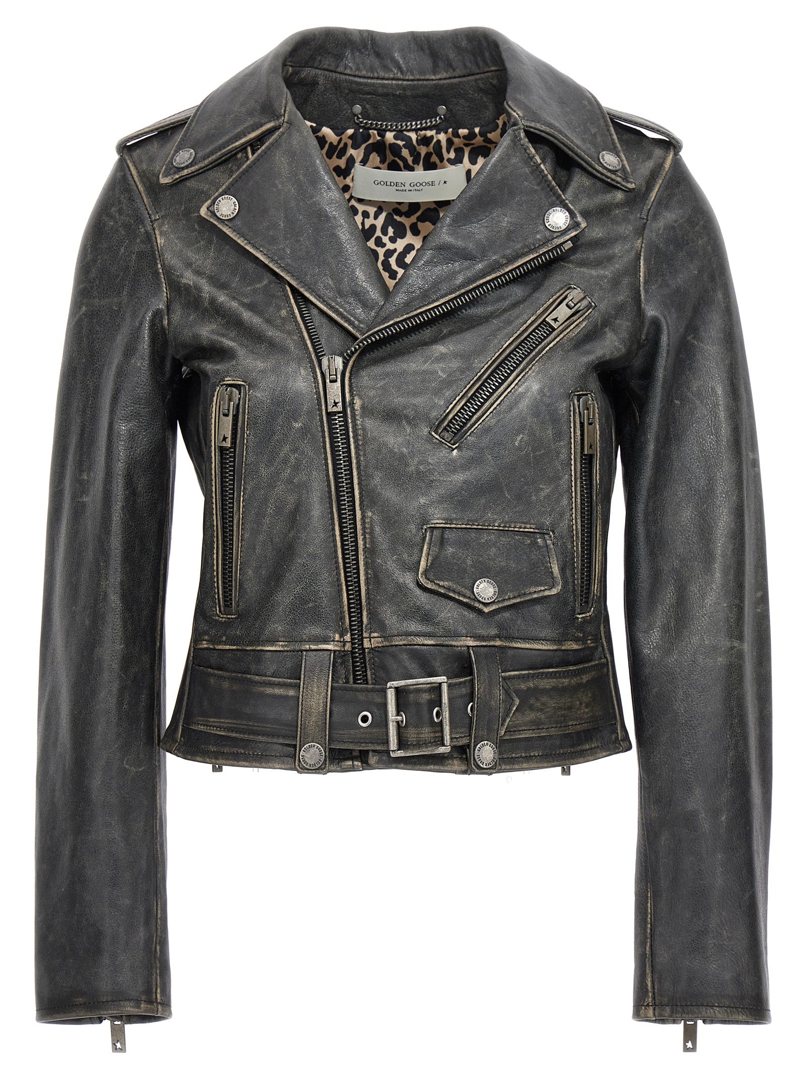 Black Cowhide Leather Jacket