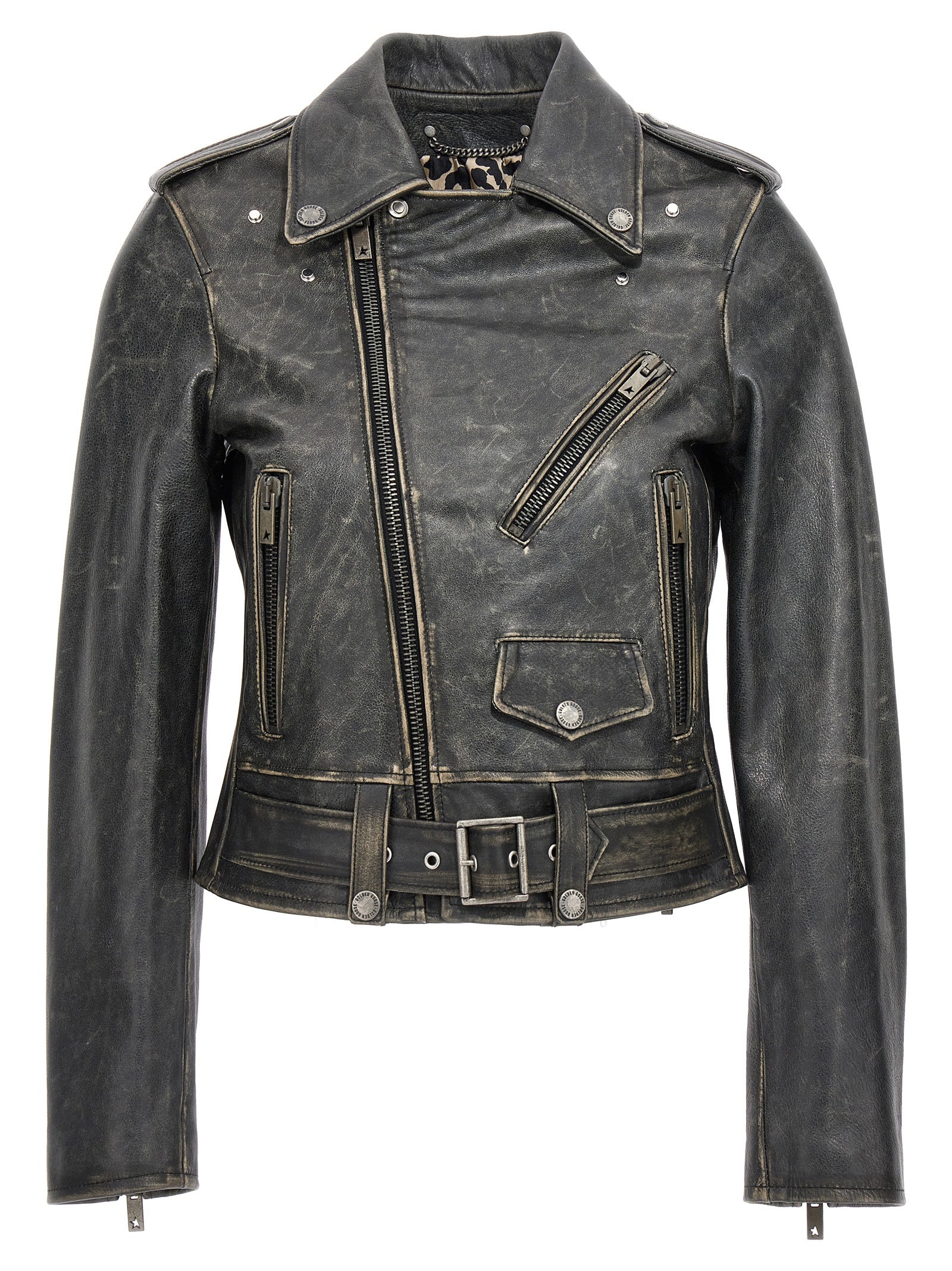 Black Cowhide Leather Jacket