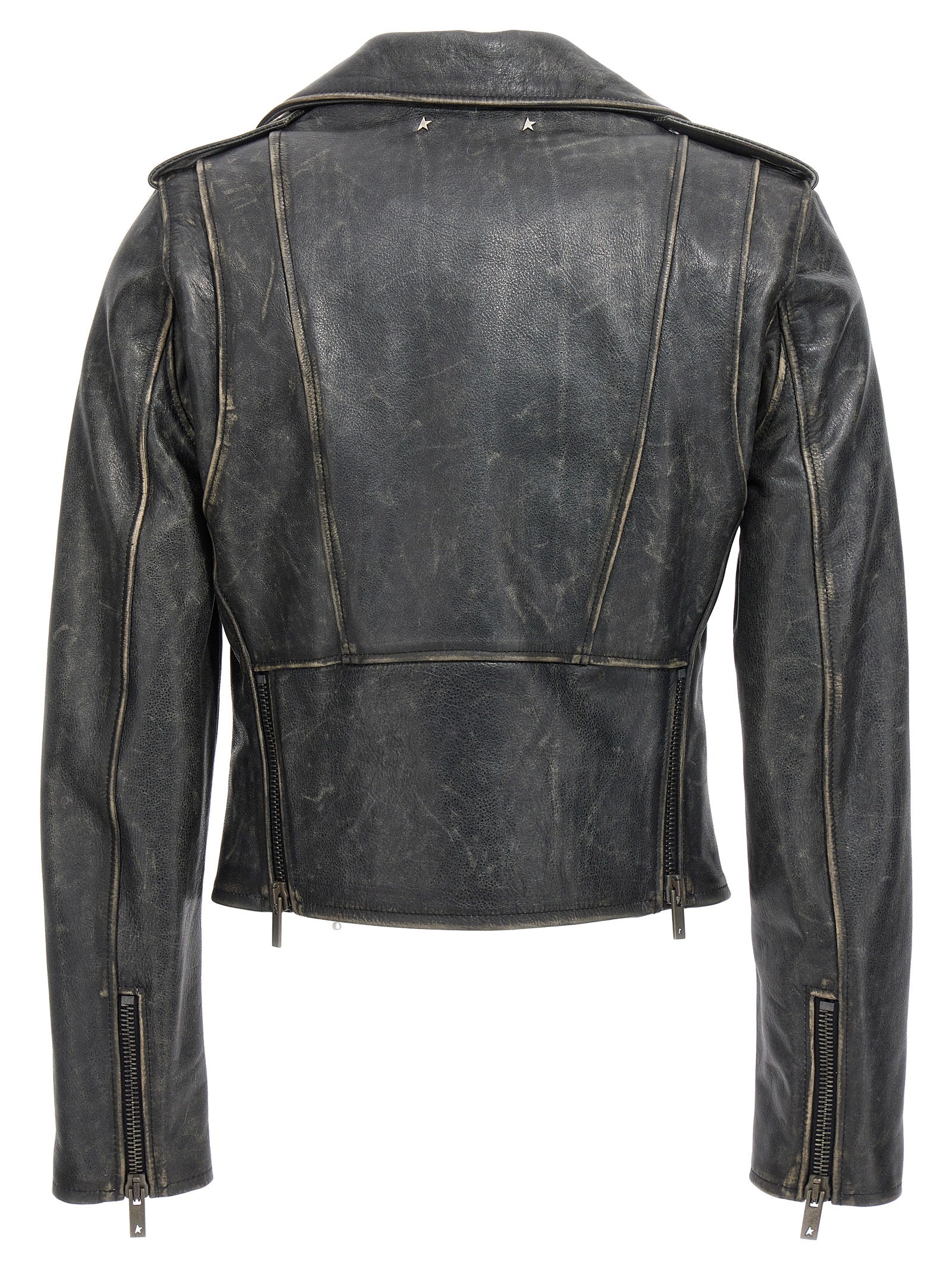 Black Cowhide Leather Jacket