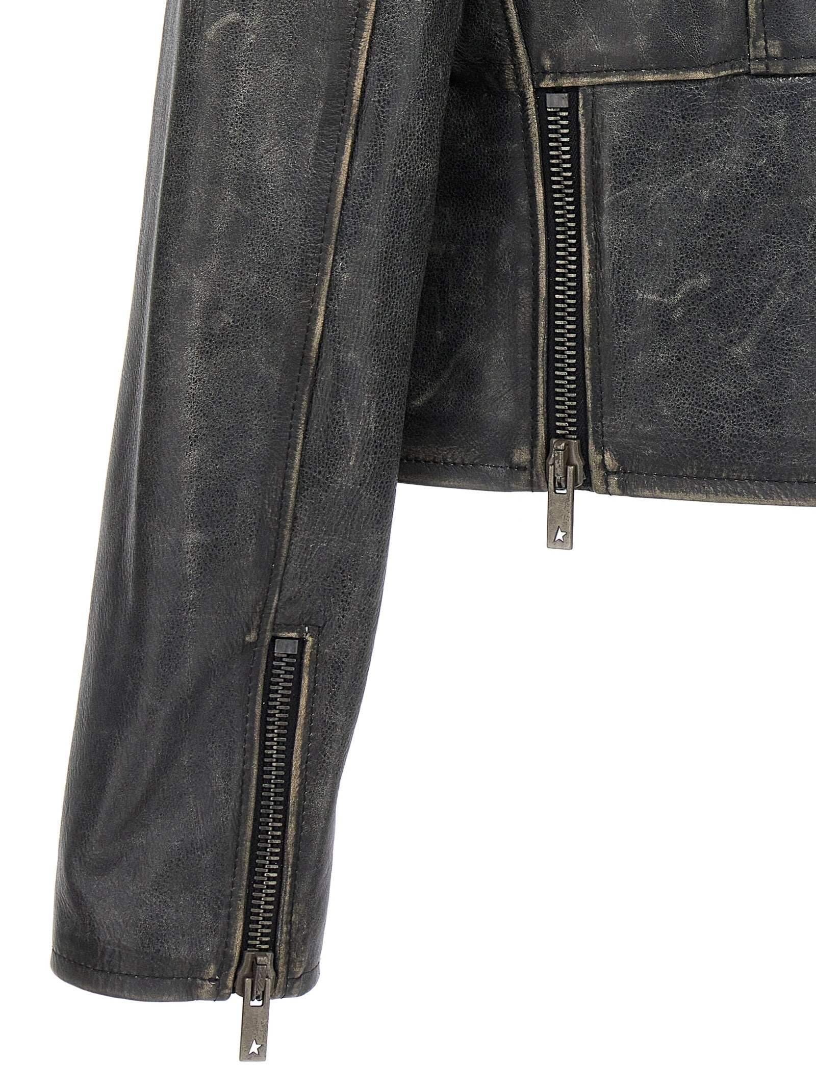 Black Cowhide Leather Jacket