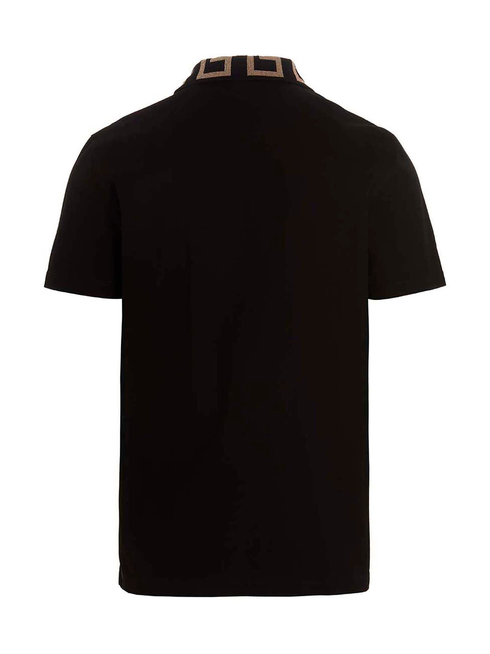 Black Cotton Polo Shirt