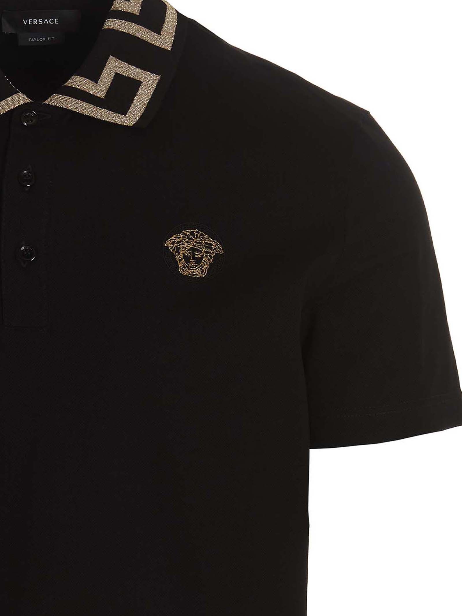 Black Cotton Polo Shirt