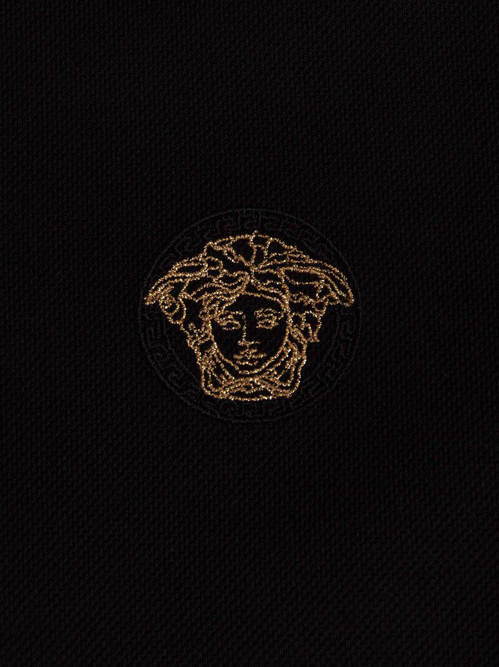 Black Cotton Polo Shirt