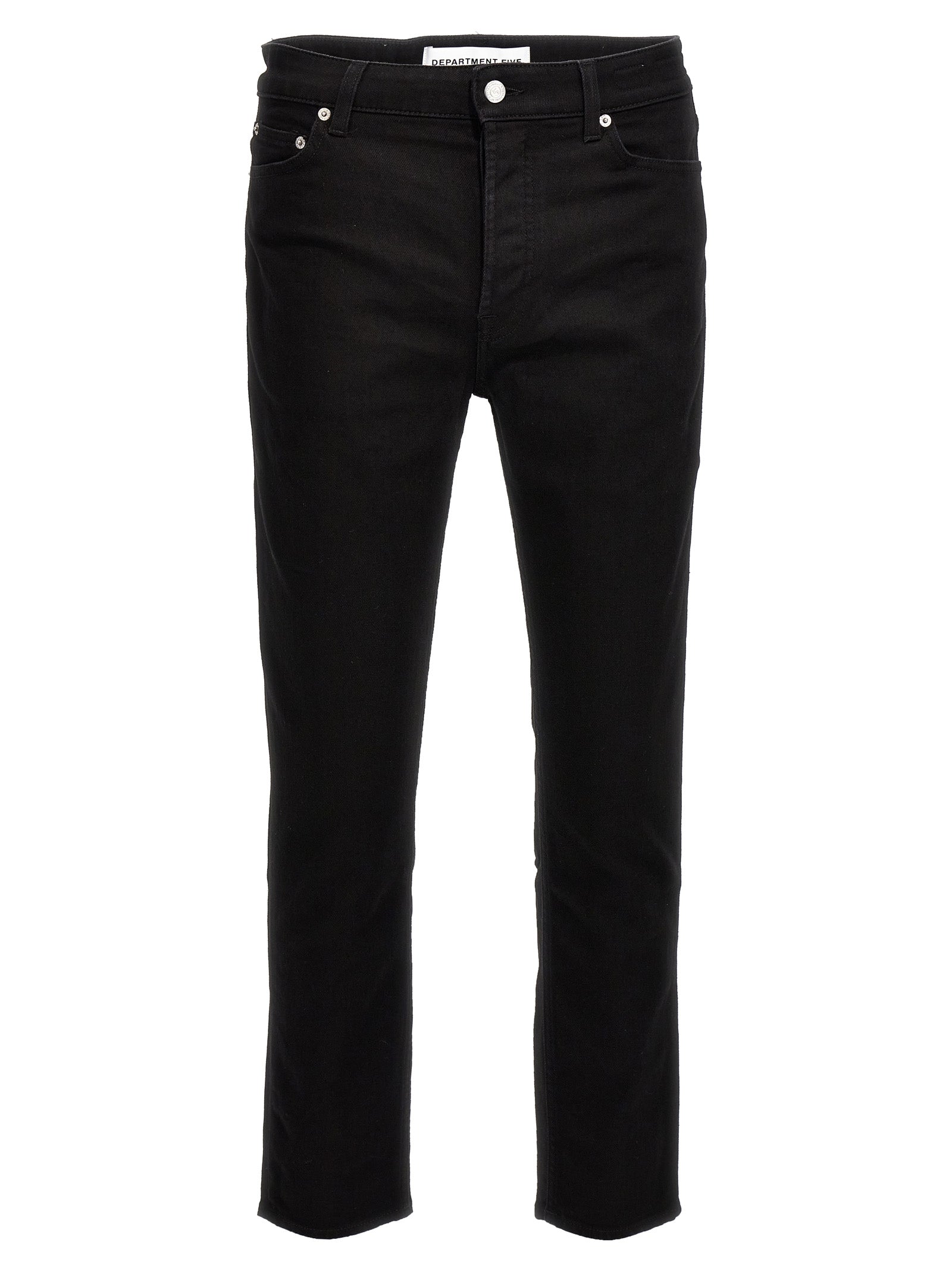 Black Cotton Skinny Jeans