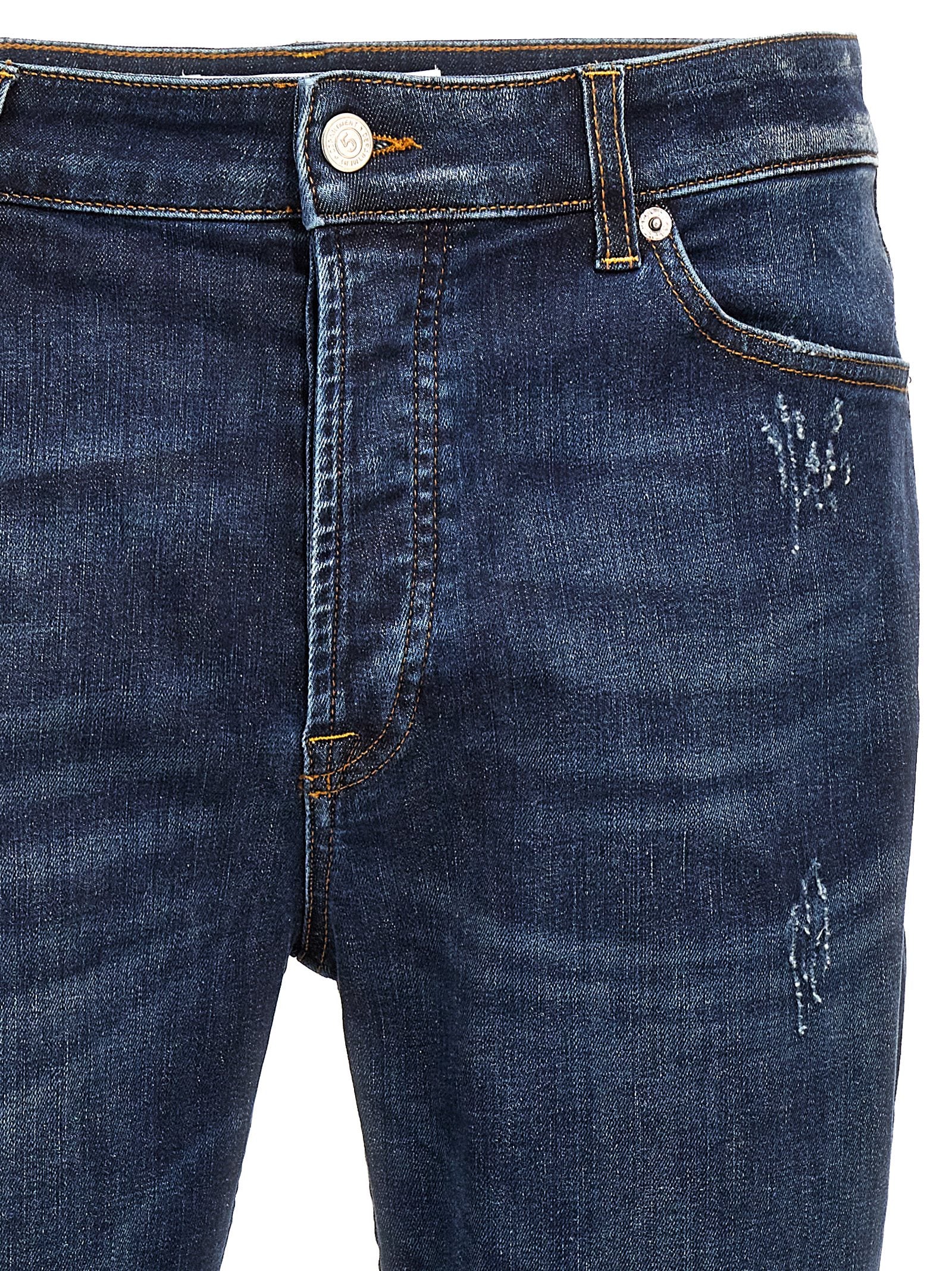 Blue Cotton Jeans Denim