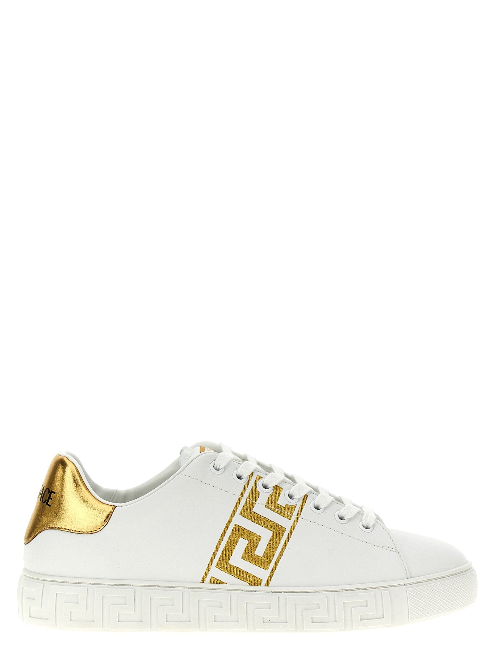 Gold Polyamide Low Top Sneakers