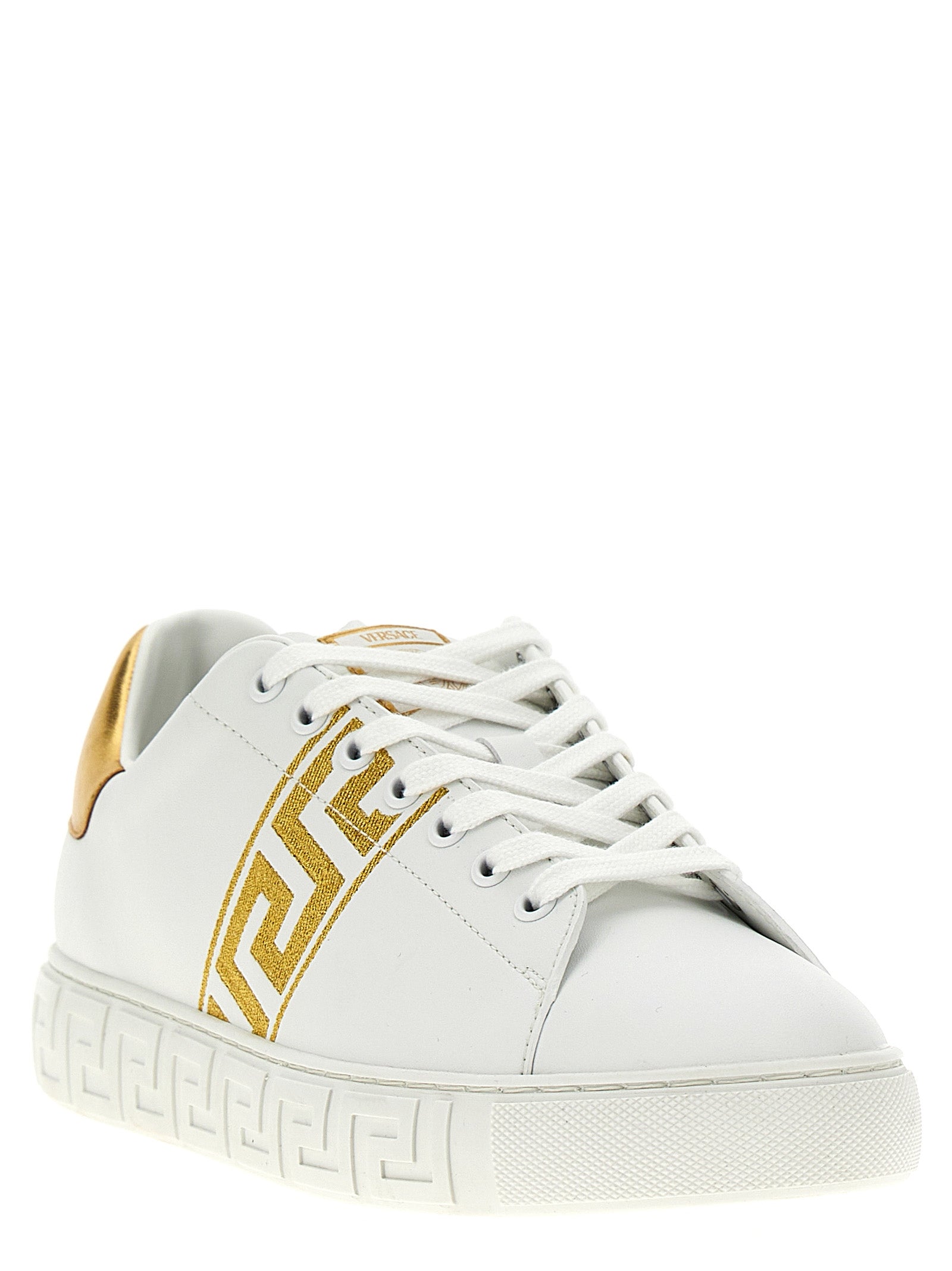 Gold Polyamide Low Top Sneakers