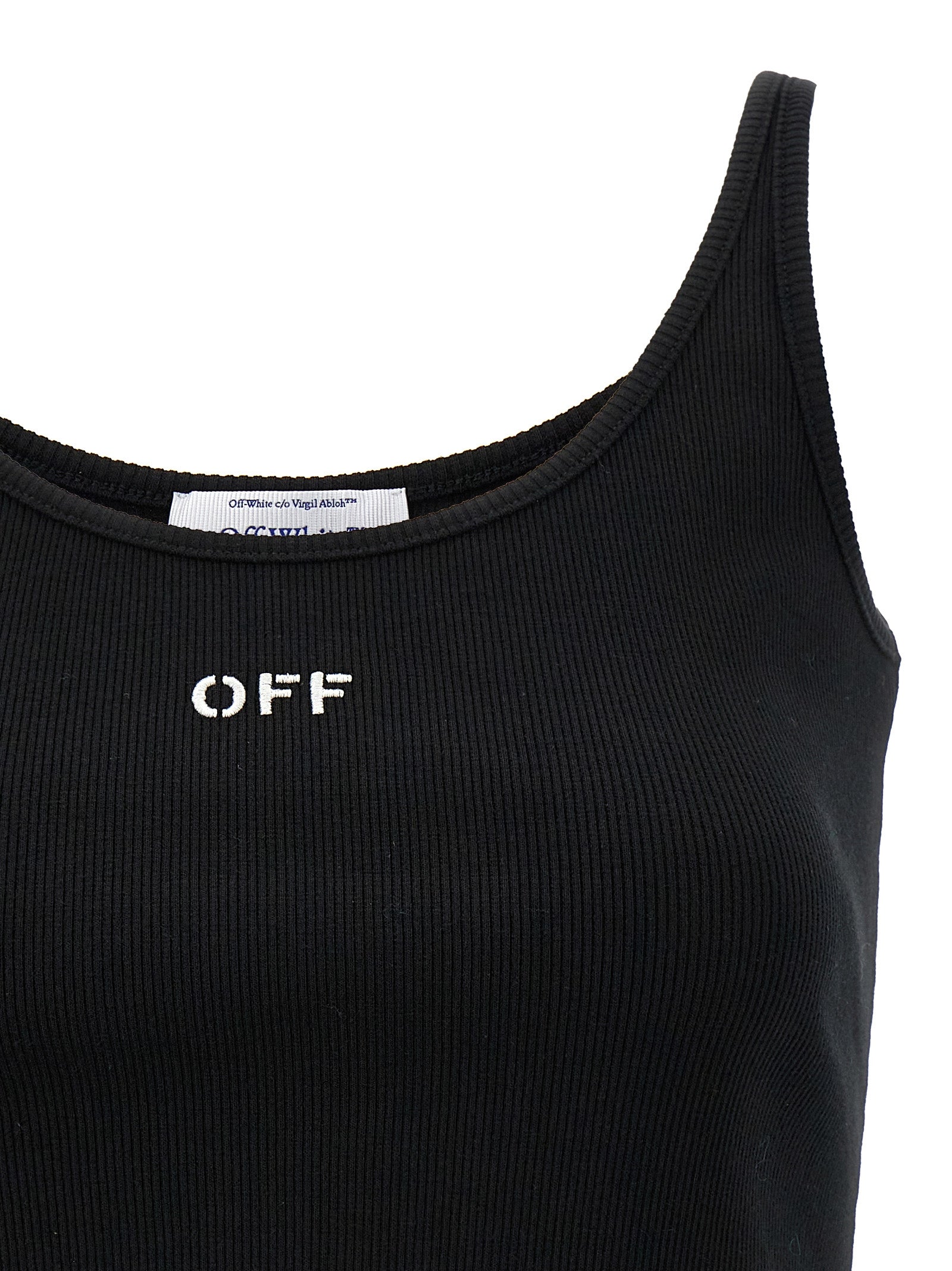 Black Cotton Sleeveles T-Shirt
