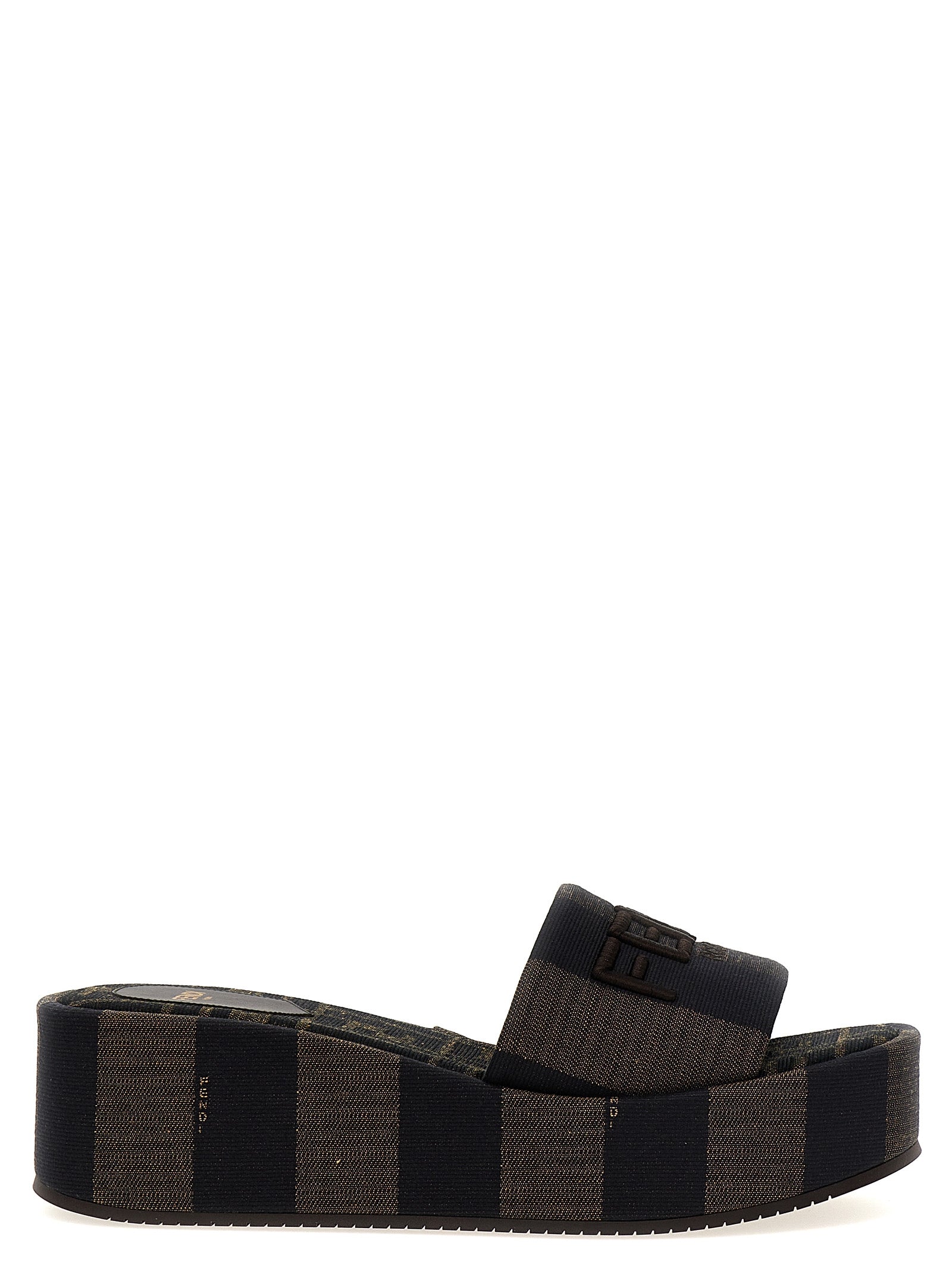 Brown Cotton Slides