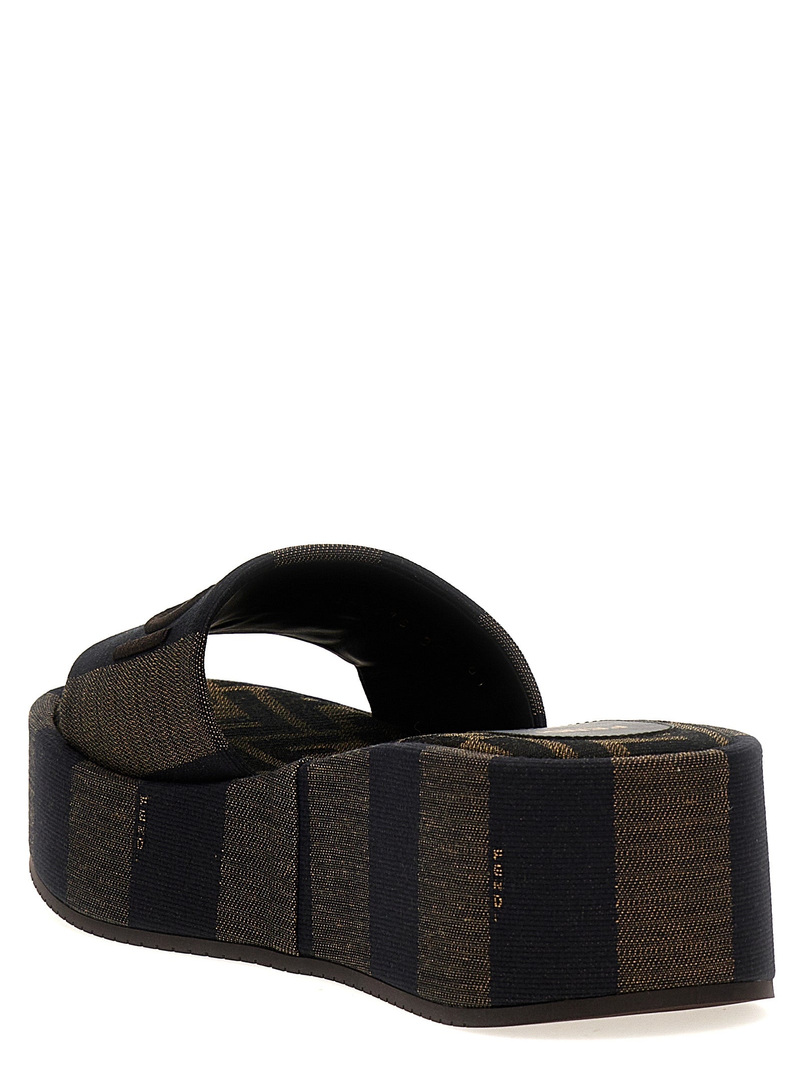 Brown Cotton Slides