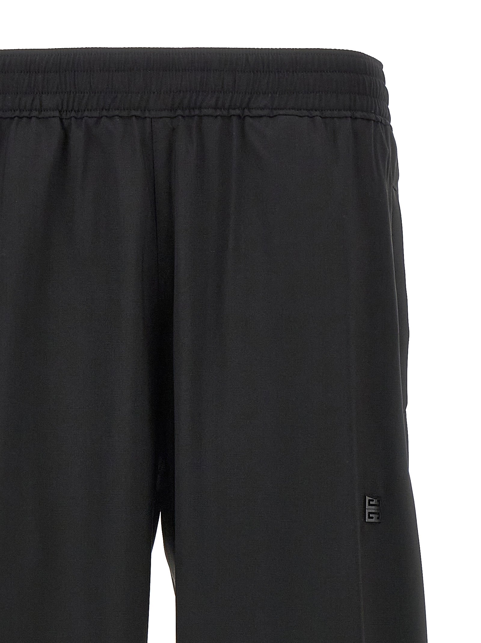 Black Virgin Wool Casual Pants