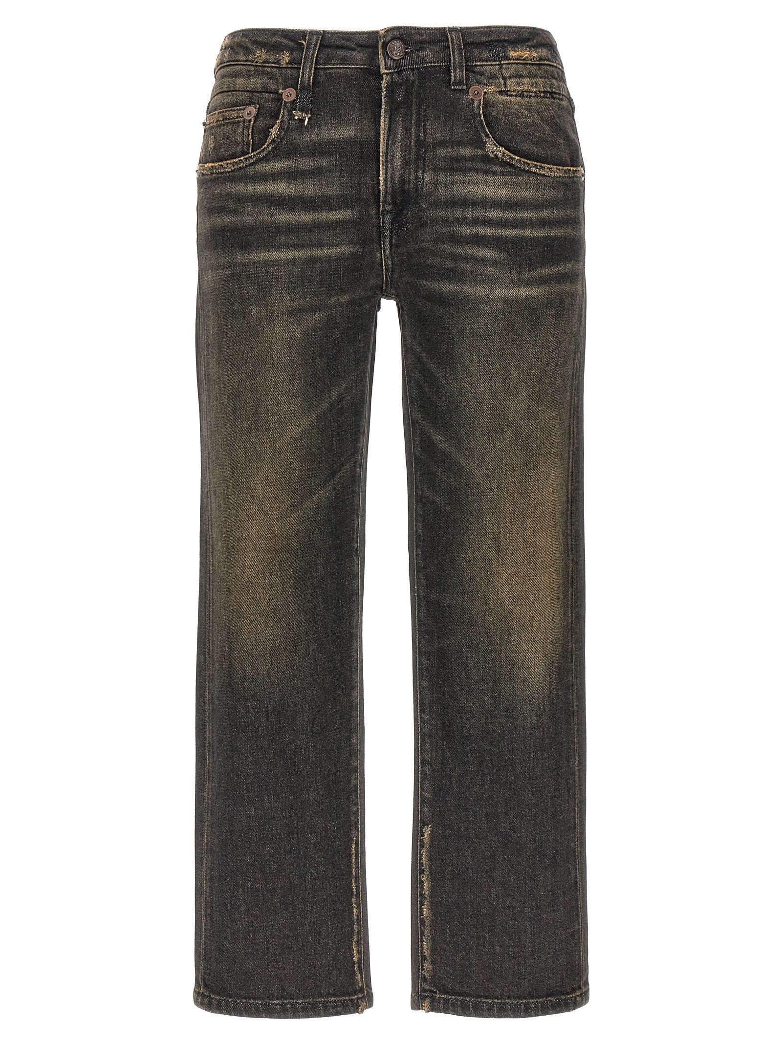 Black Cotton Boyfriend Jeans
