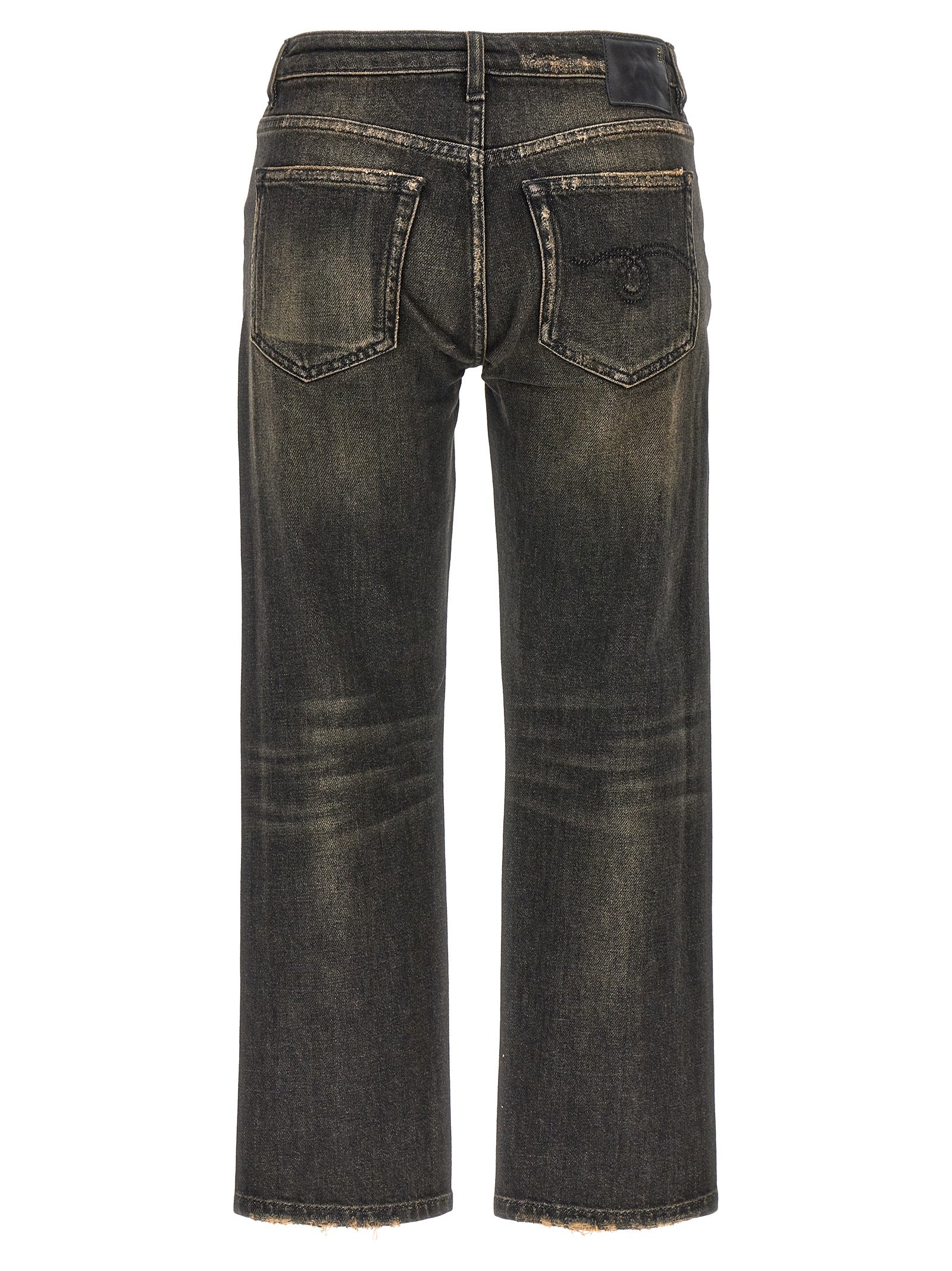 Black Cotton Boyfriend Jeans