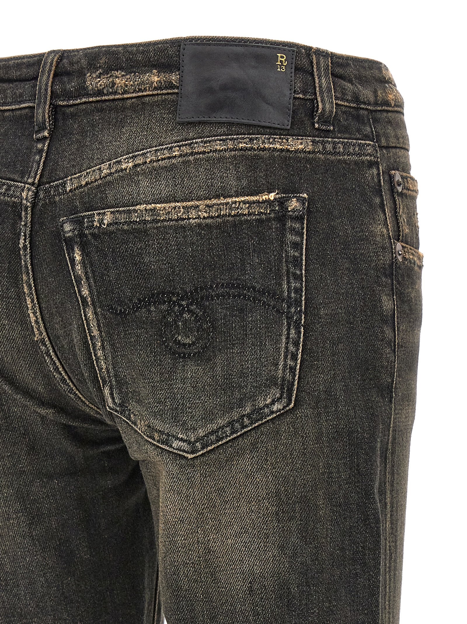 Black Cotton Boyfriend Jeans