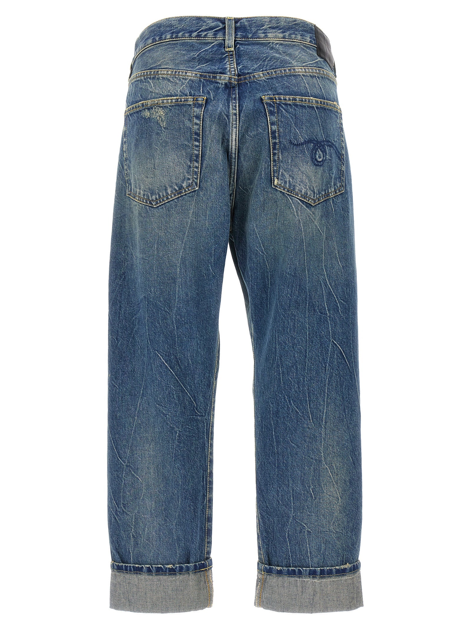Blue Cotton Relaxed Fit Jeans