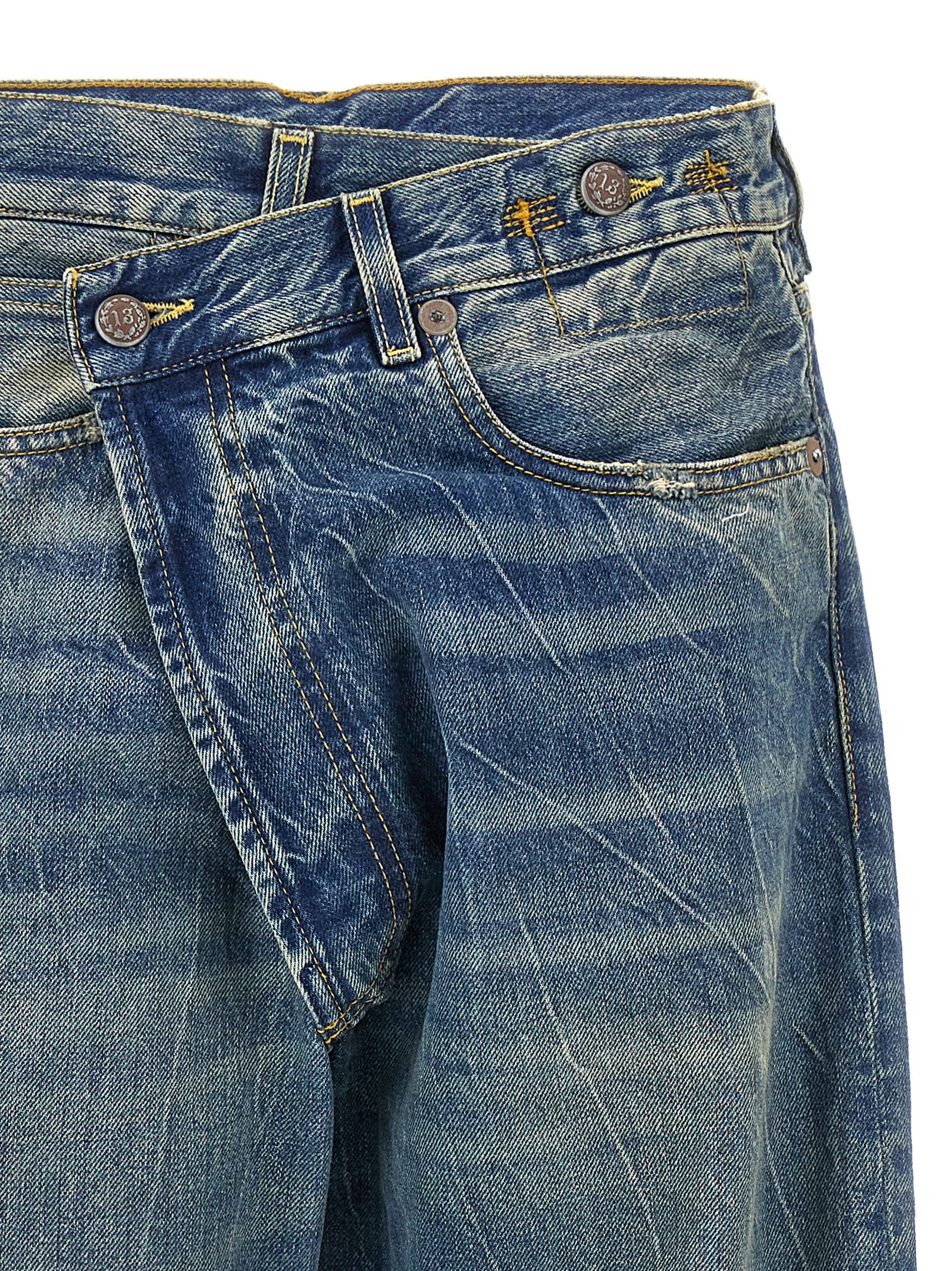 Blue Cotton Relaxed Fit Jeans