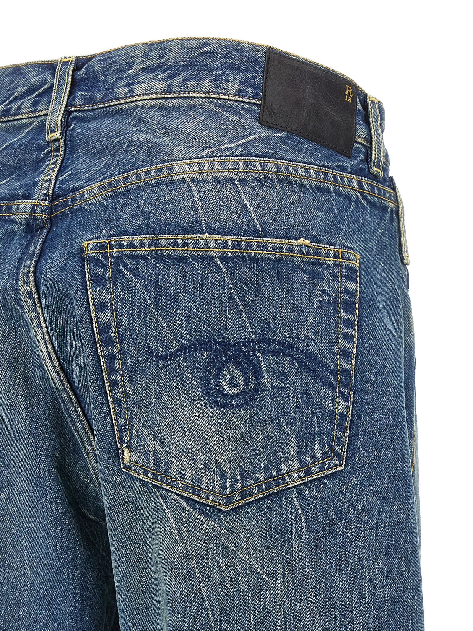 Blue Cotton Relaxed Fit Jeans