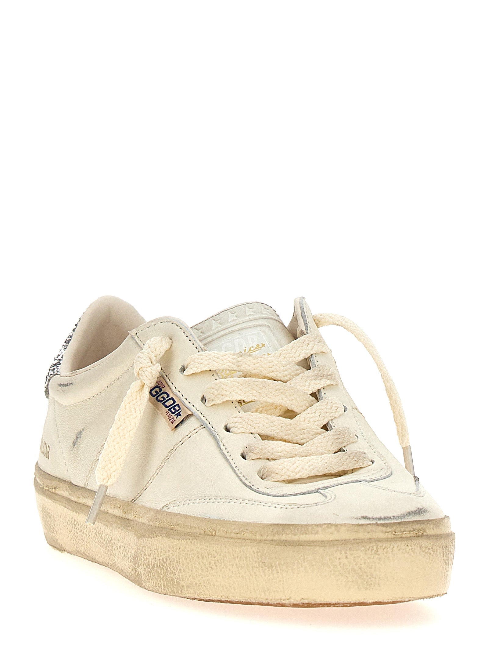 White Lamb Leather Low Top Sneakers