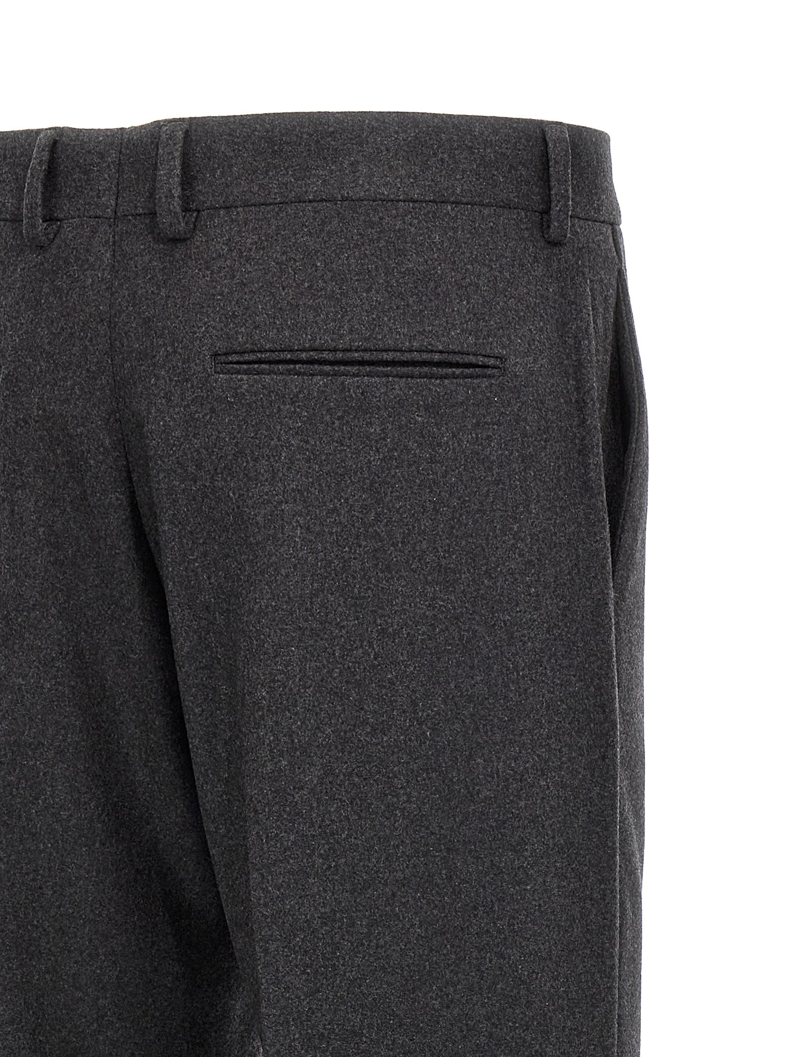 Gray Cashmere Casual Pants