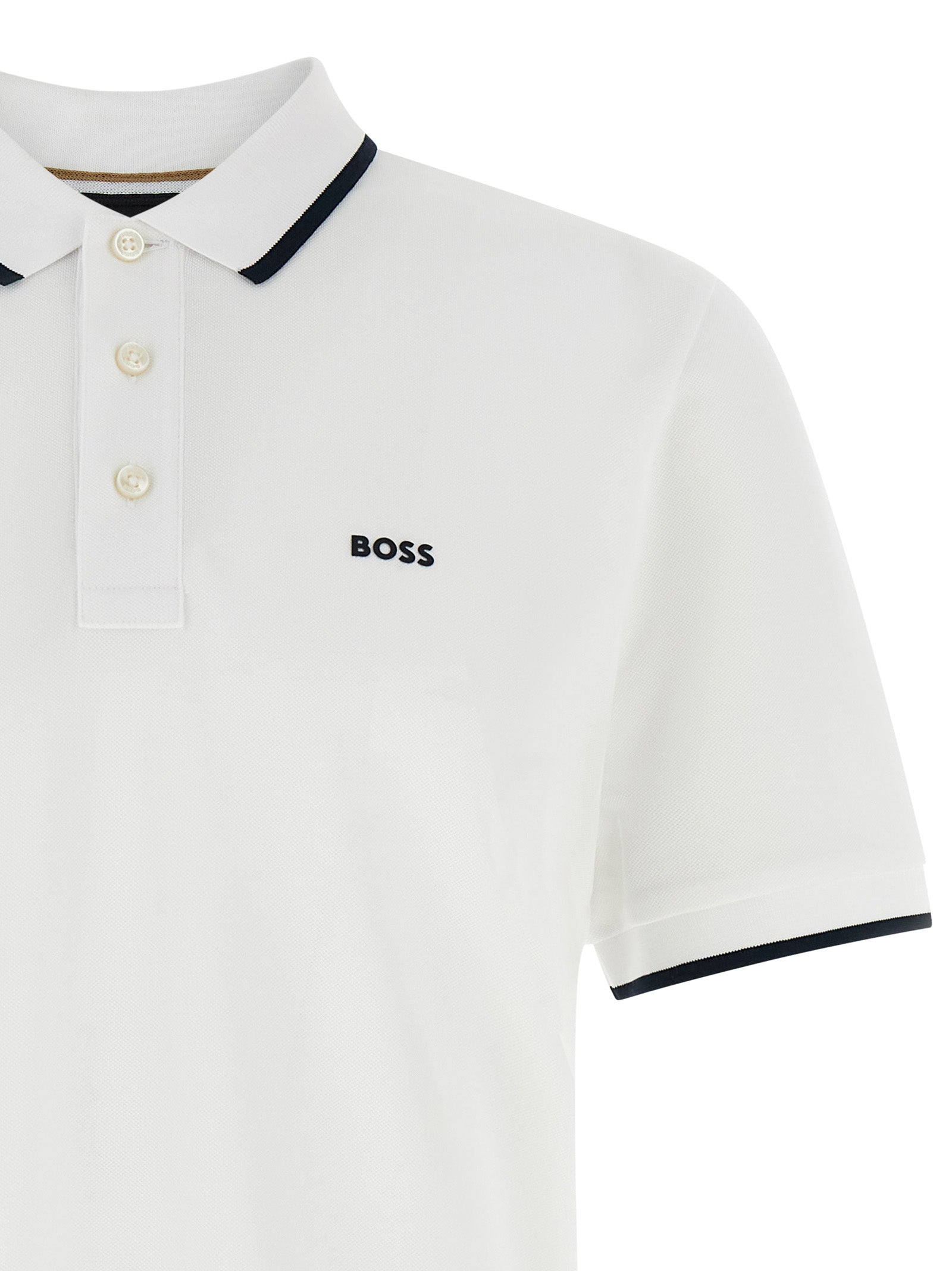 White Cotton Polo Shirt