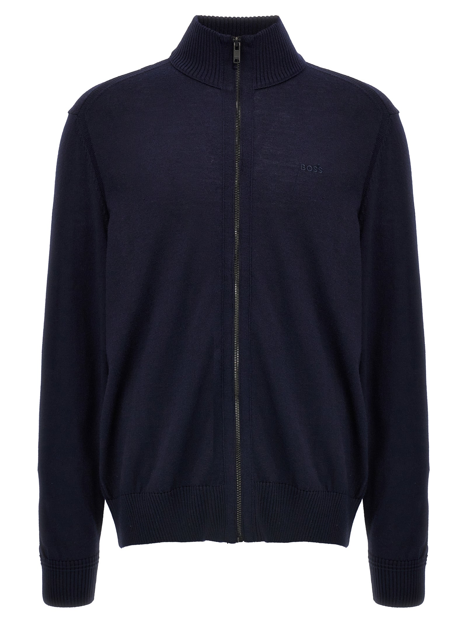 Blue Wool Cardigan