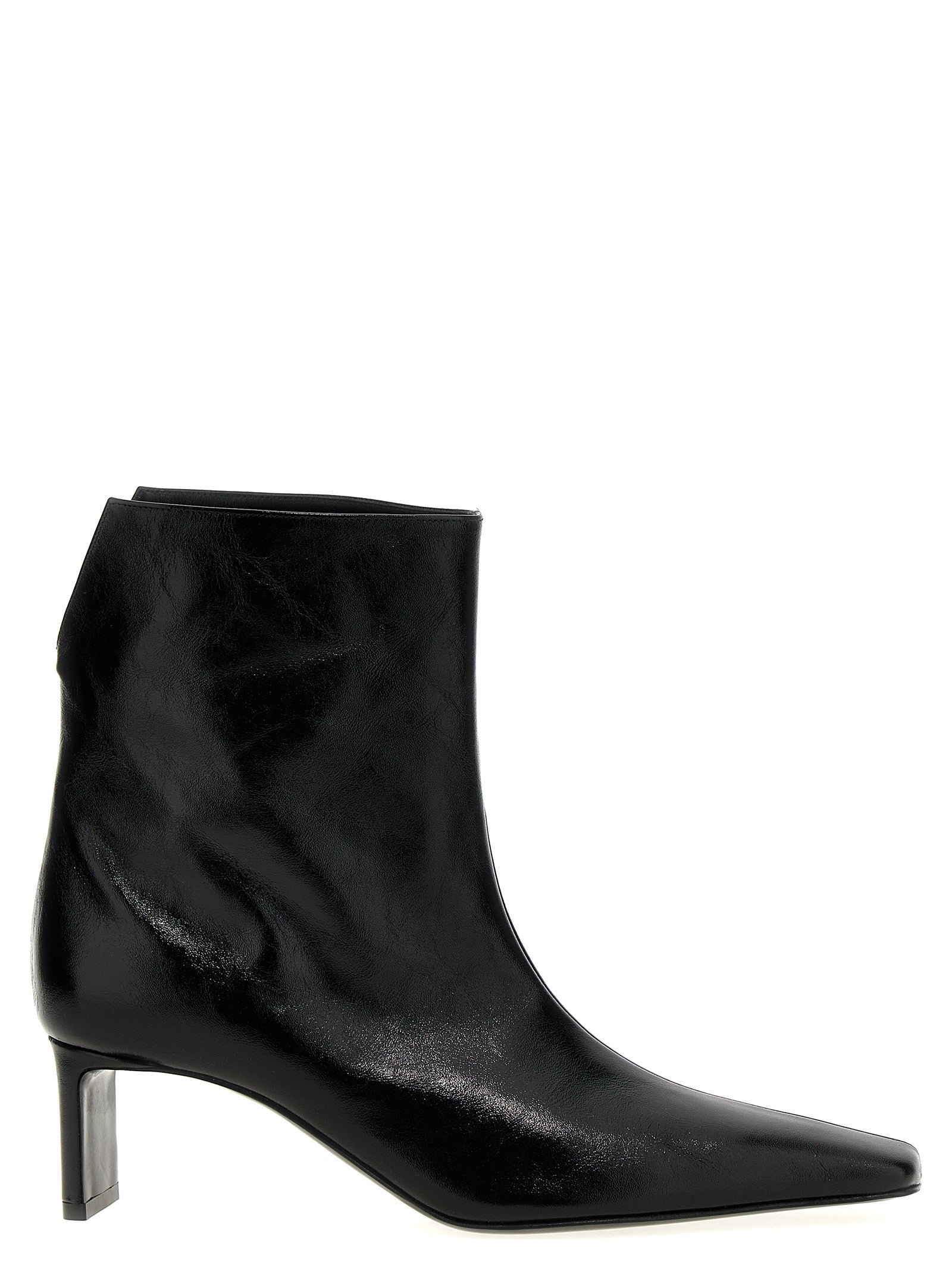 Black Calfskin Ankle Boots