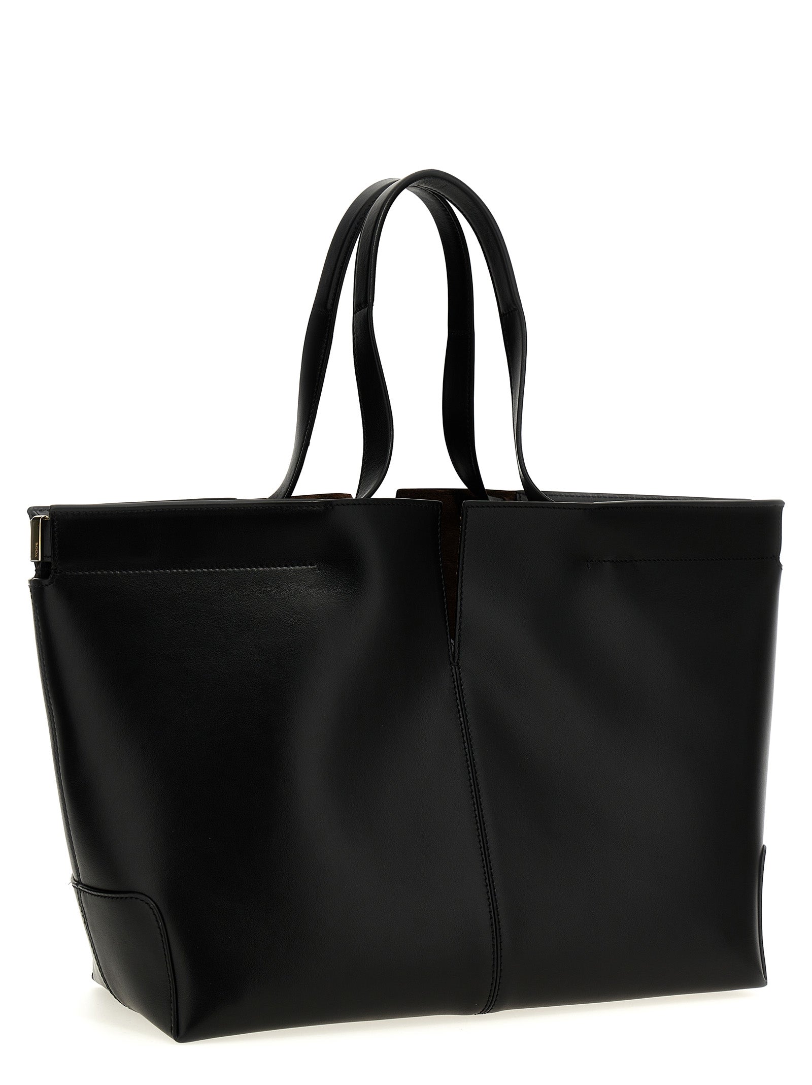Black Calfskin Tote Bag