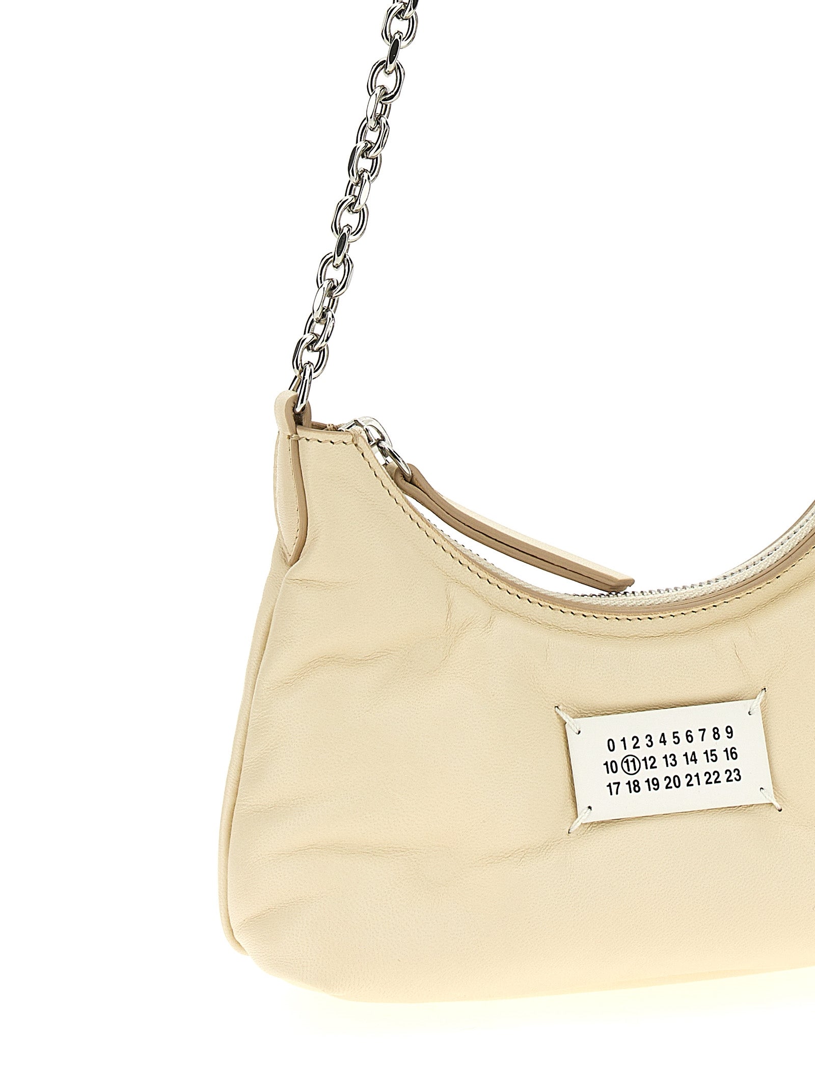 White Lamb Leather Shoulder Bag