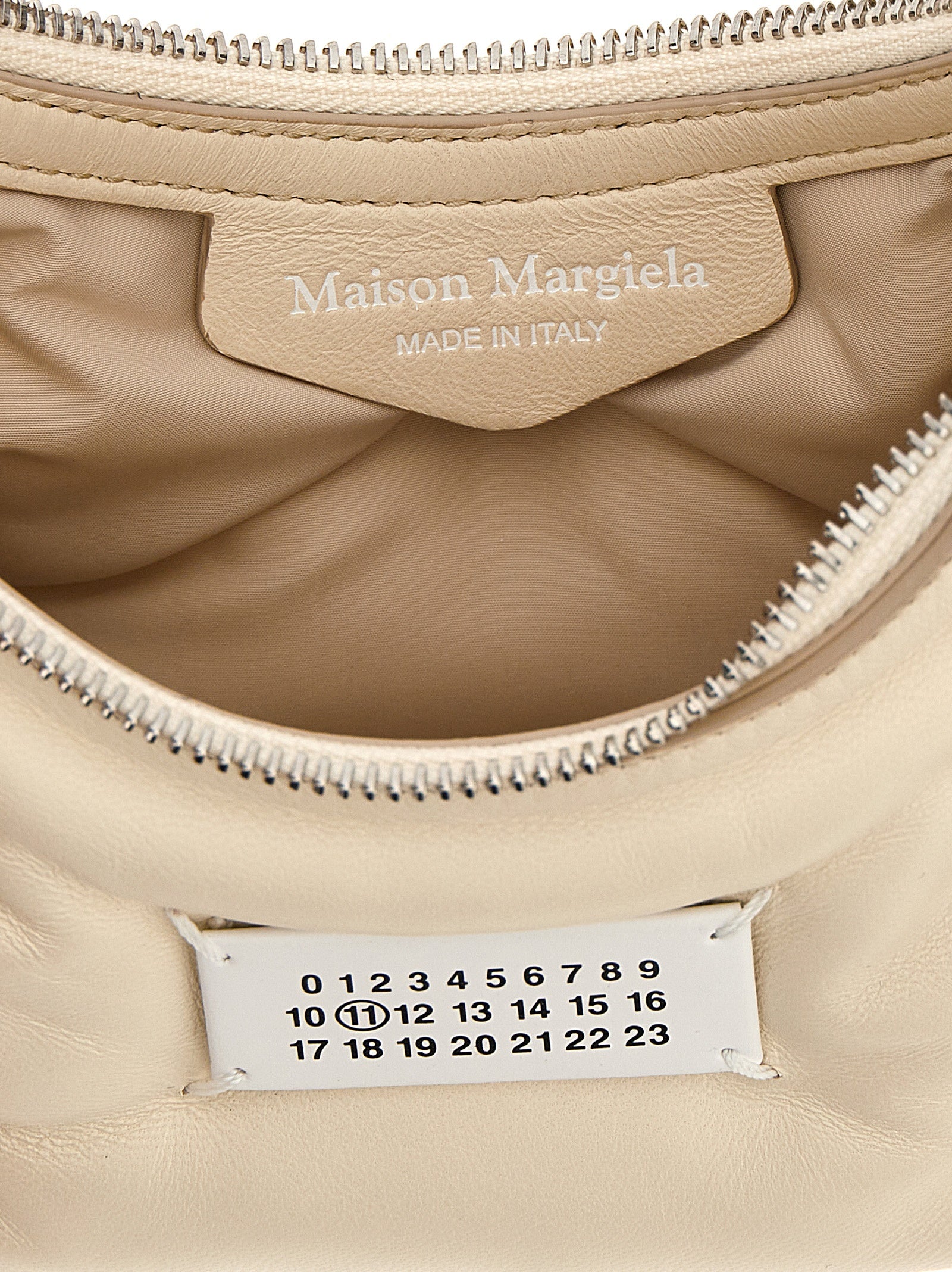 White Lamb Leather Shoulder Bag