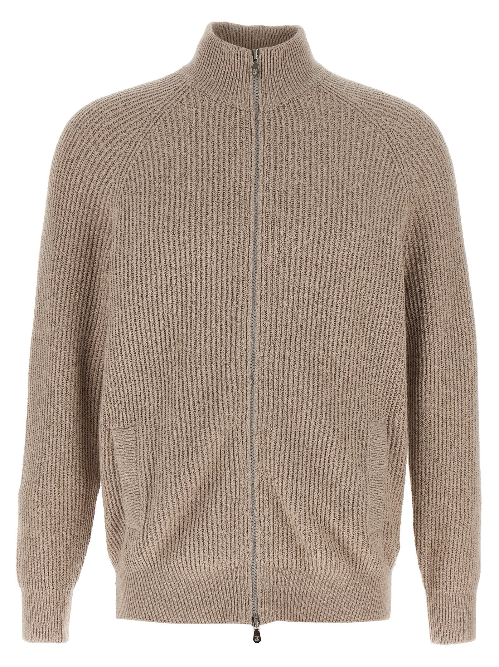 Beige Cotton Cardigan