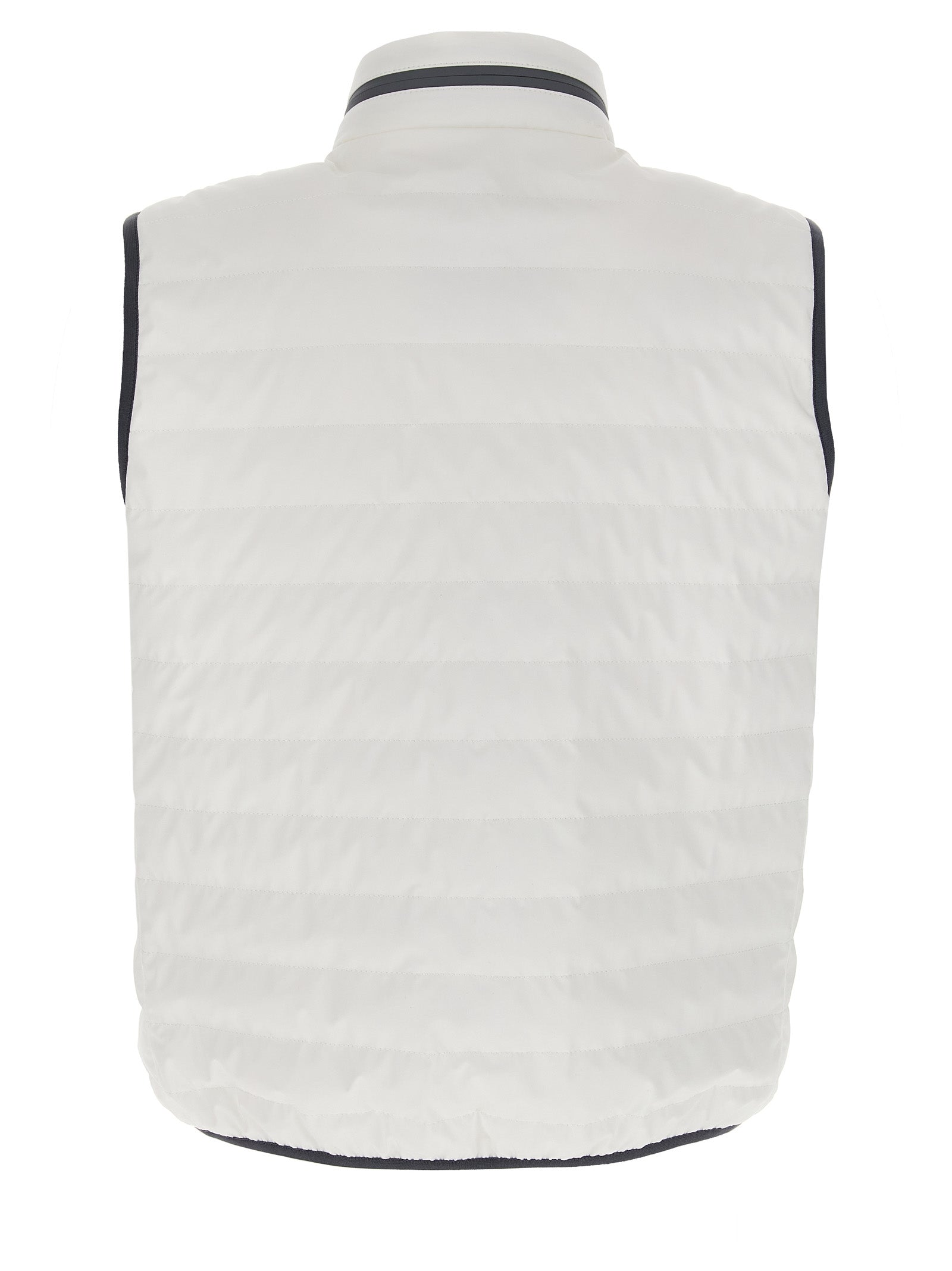 White Polyamide Sleeveless Jacket