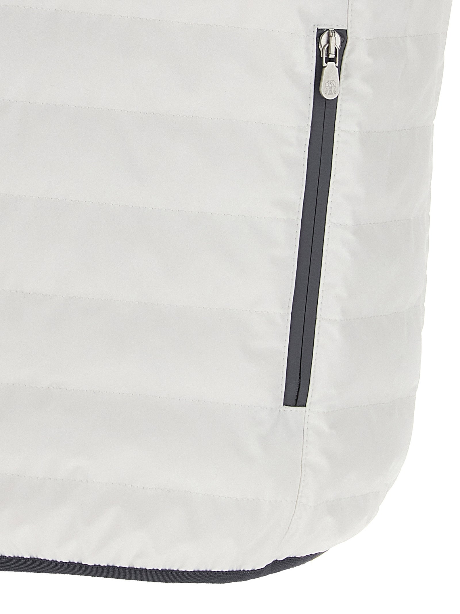 White Polyamide Sleeveless Jacket