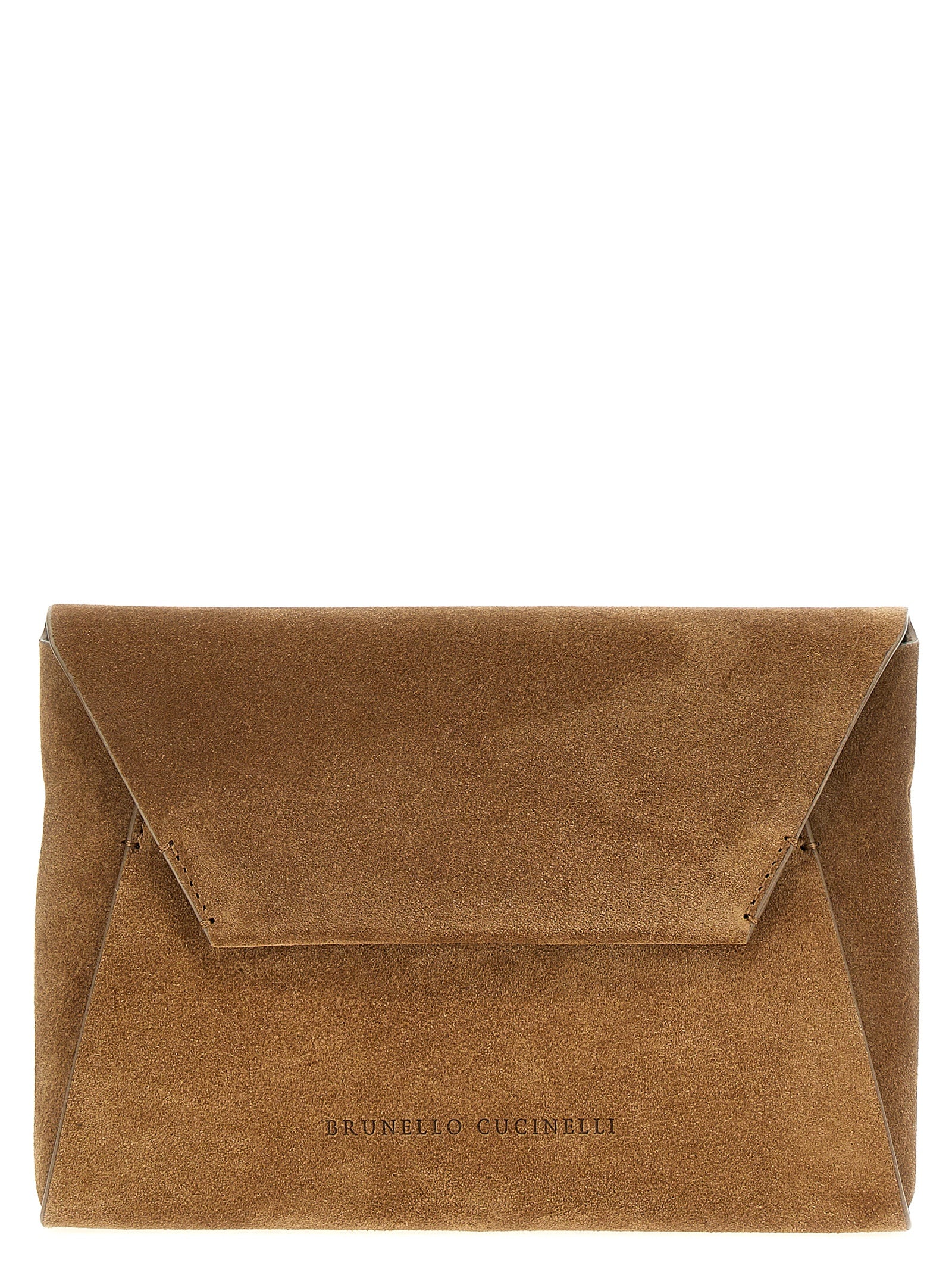Brown Calfskin Clutch Bag