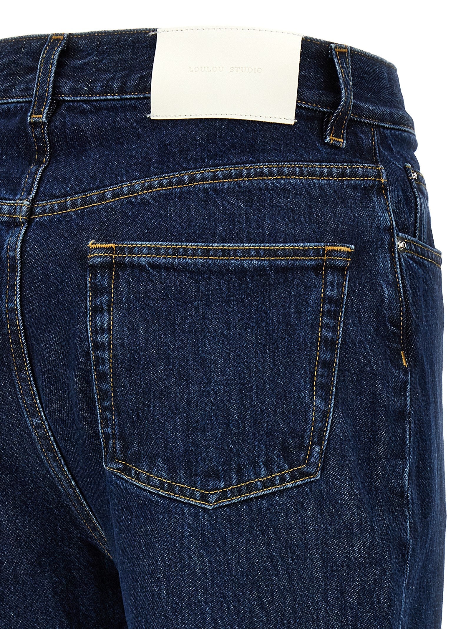 Blue Organic Cotton Straight-Leg Jeans