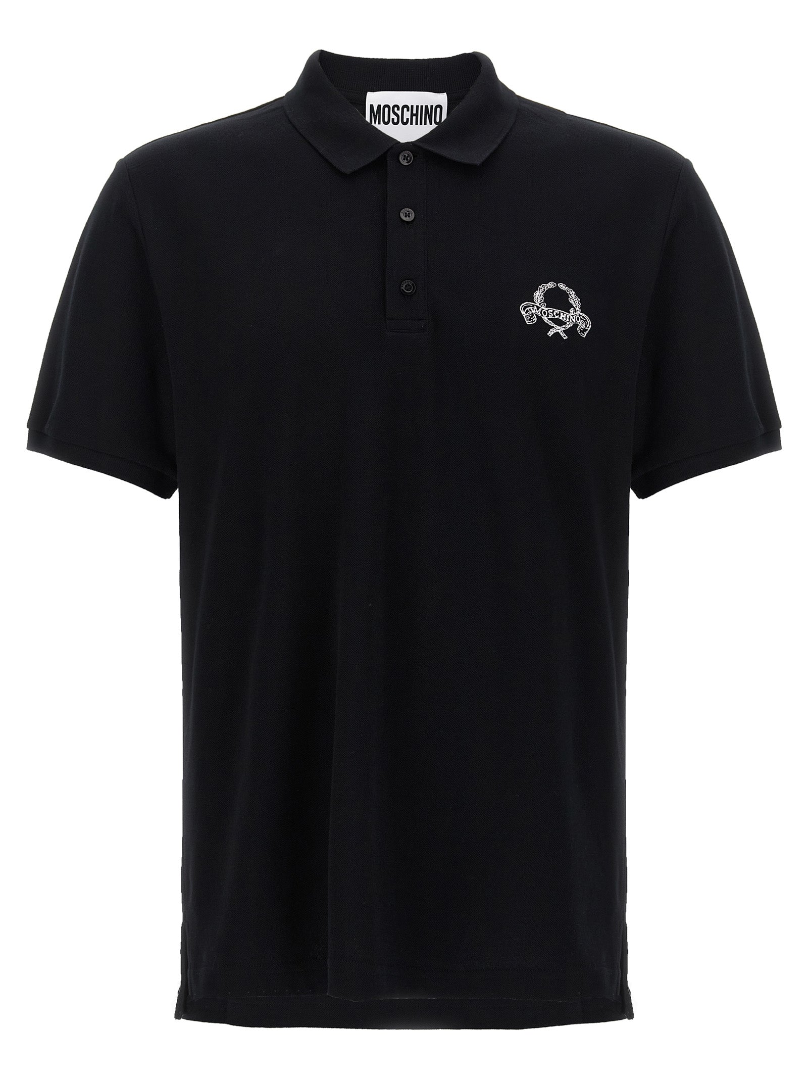 Black Cotton Polo Shirt