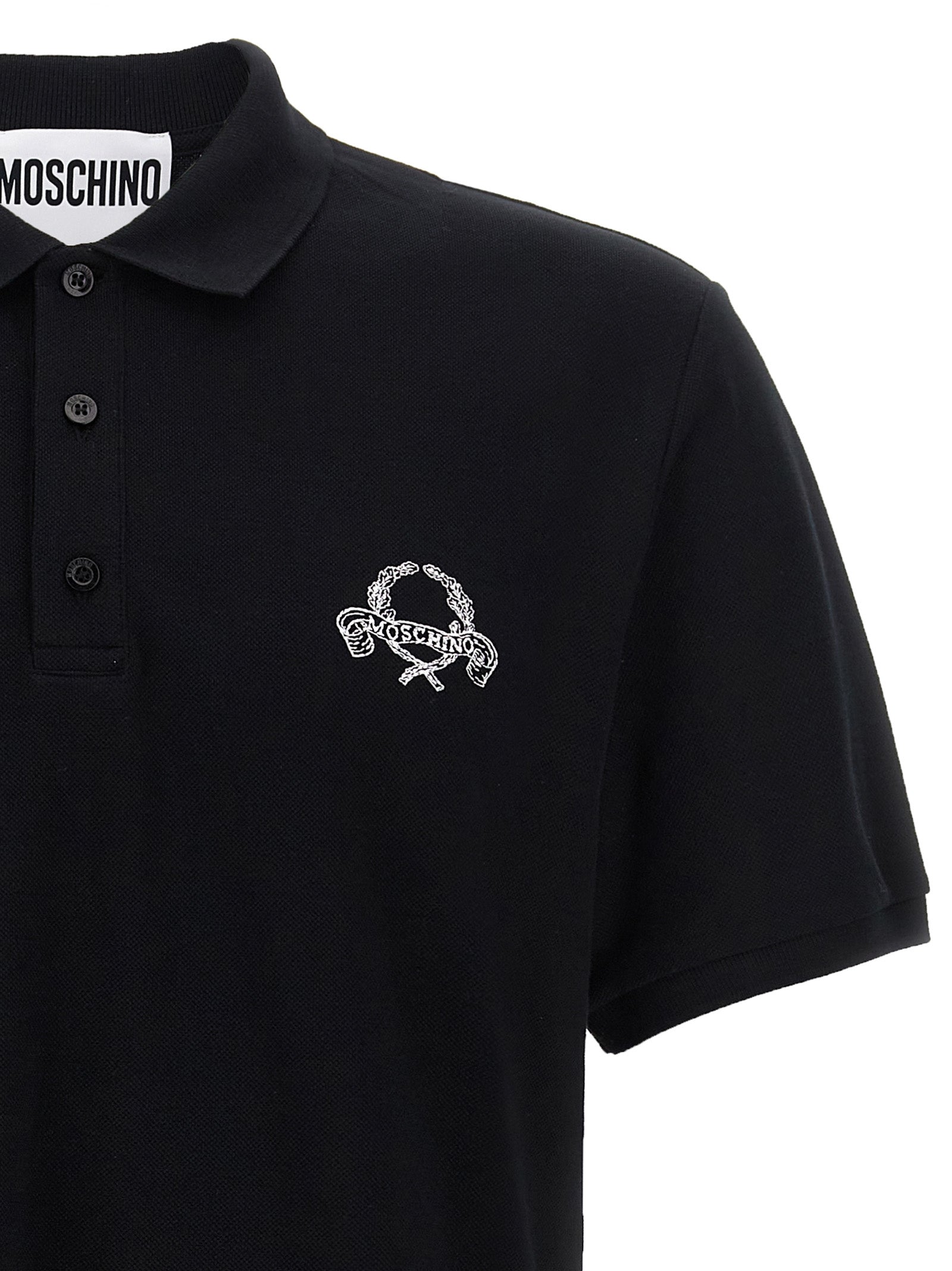 Black Cotton Polo Shirt