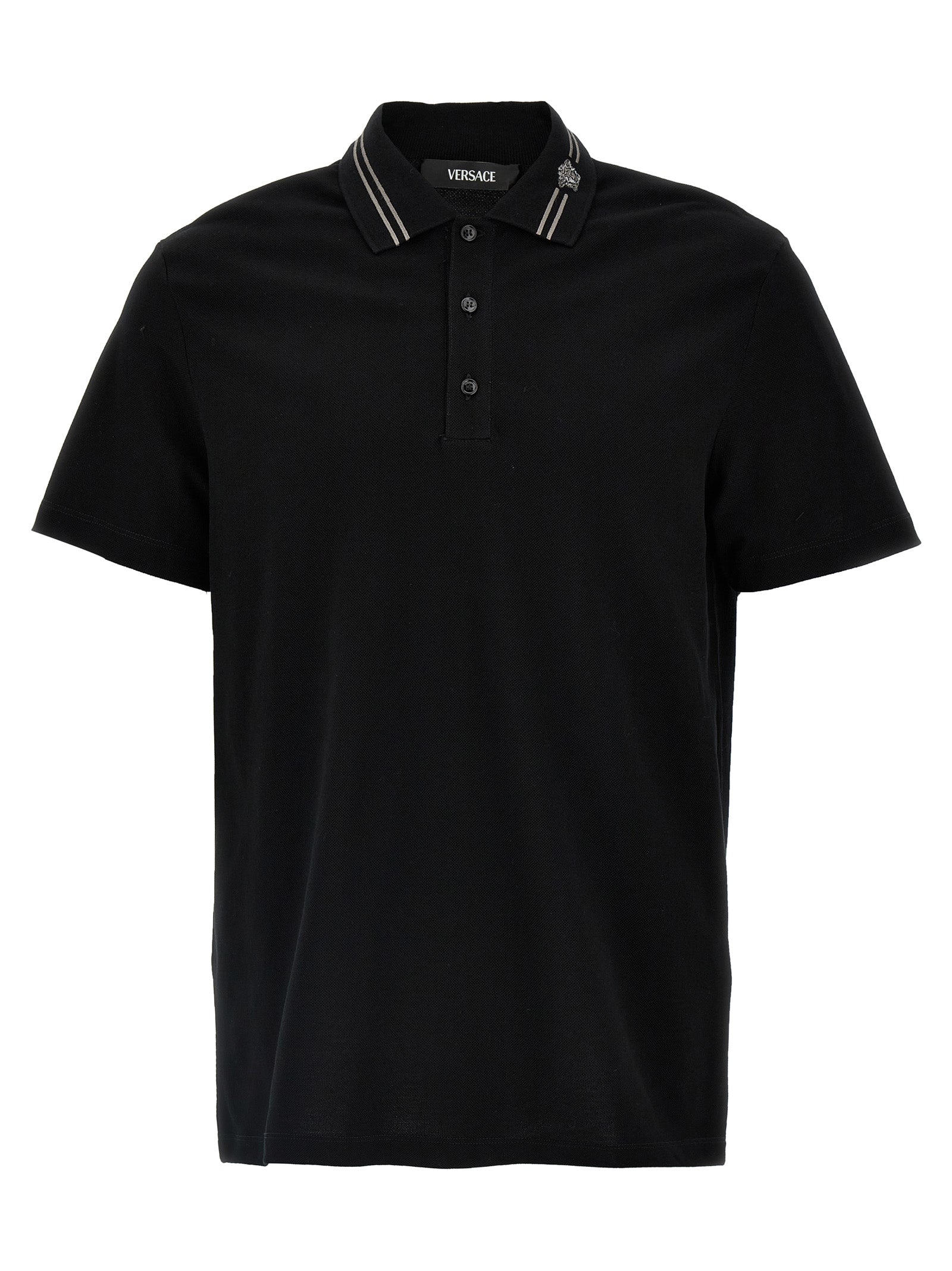 Black Cotton Polo Shirt