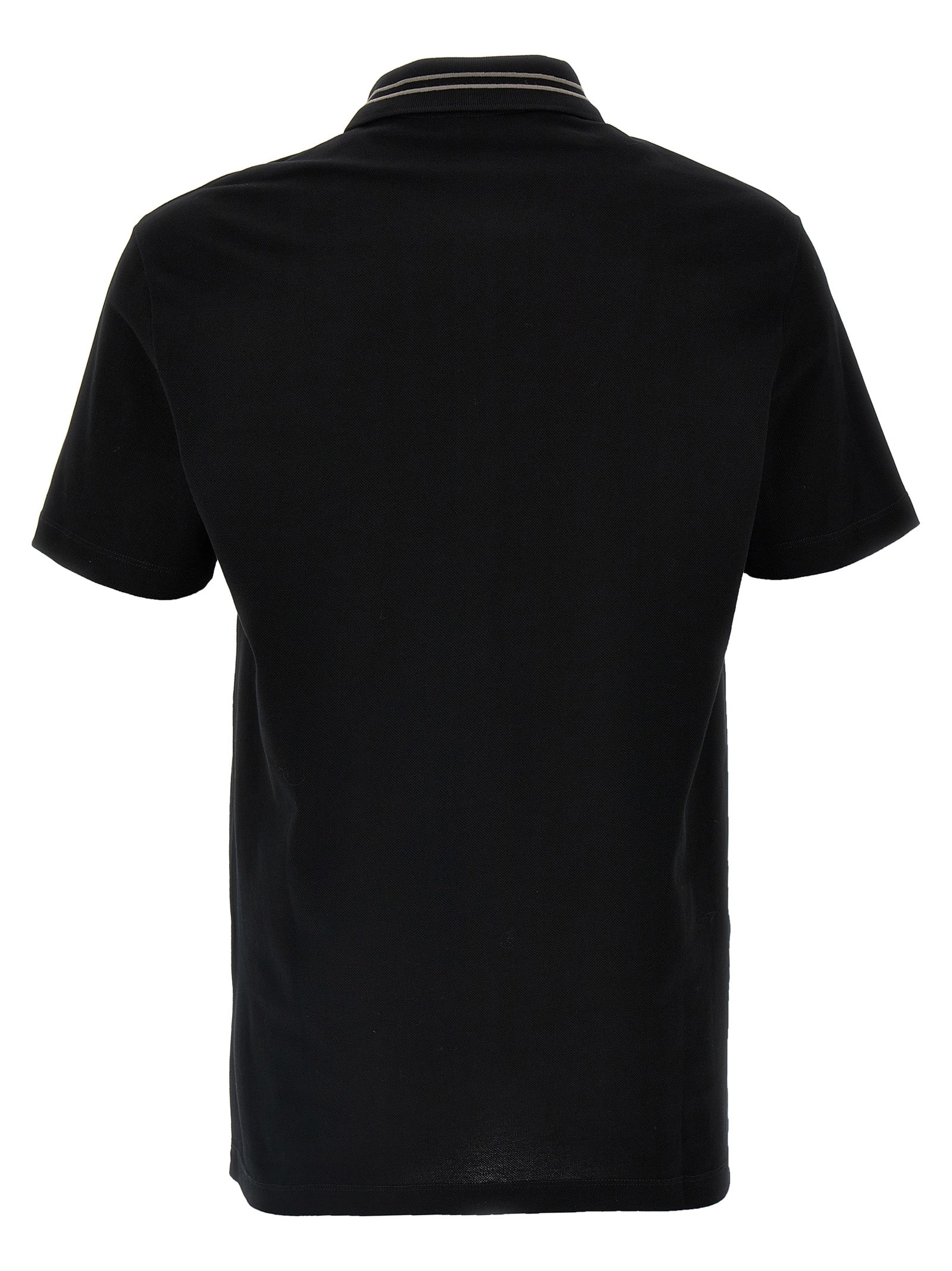 Black Cotton Polo Shirt