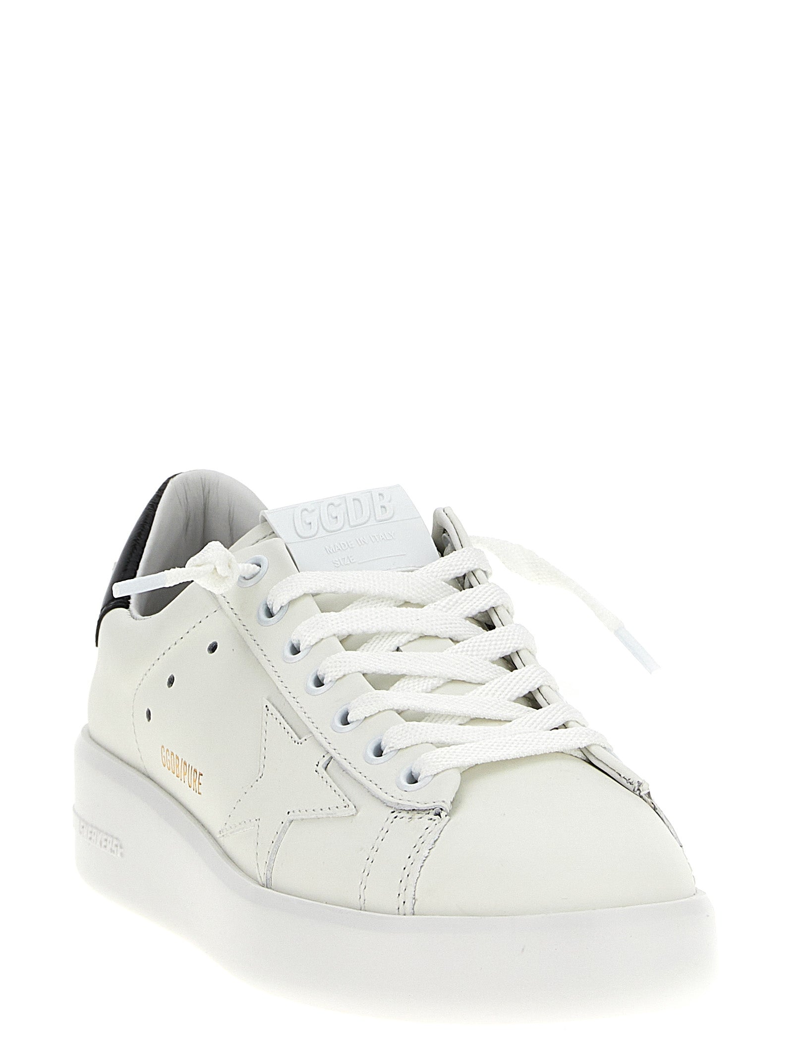 Black Cowhide Low Top Sneakers