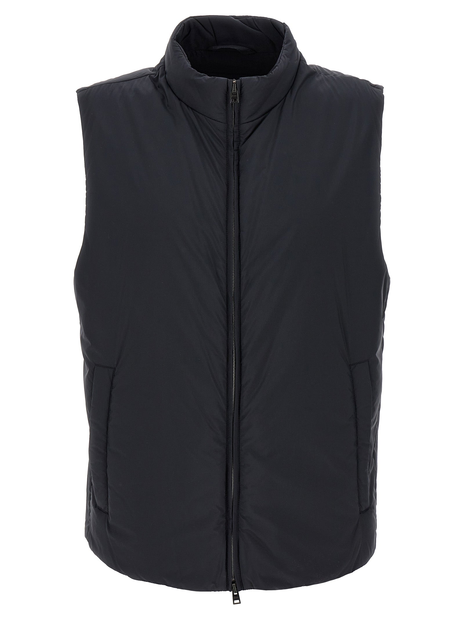 Black Polyamide Sleeveless Jacket