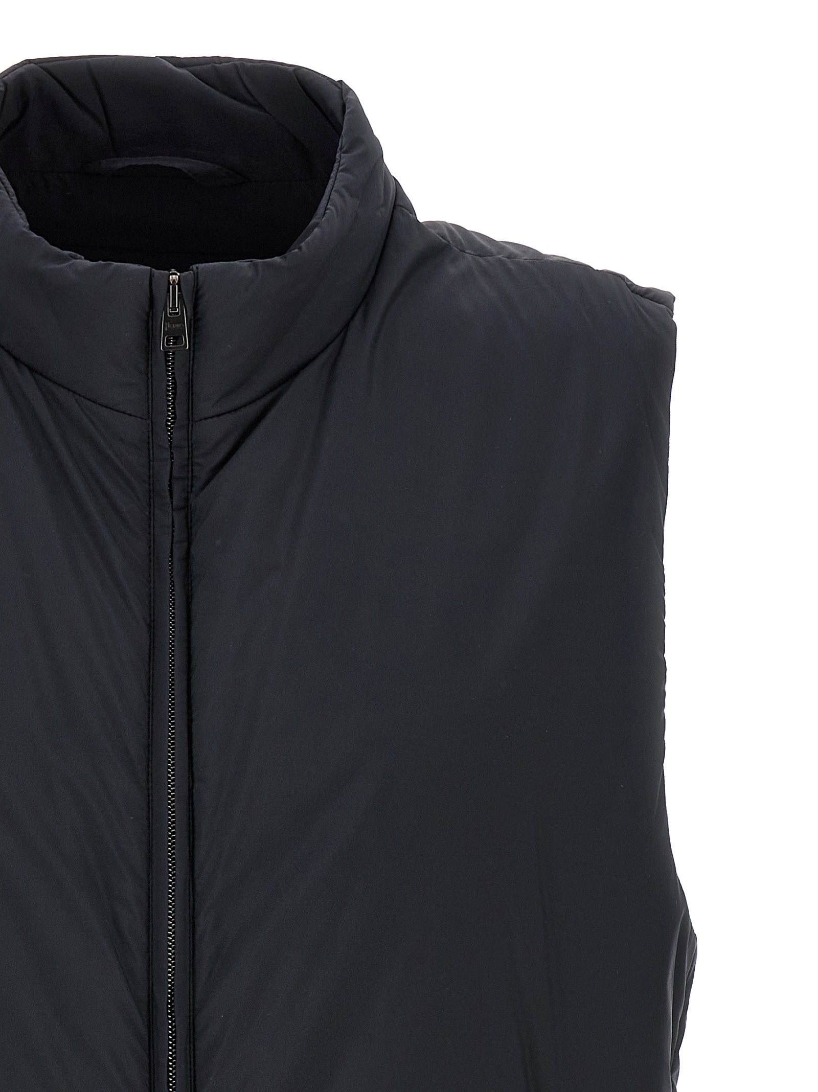 Black Polyamide Sleeveless Jacket