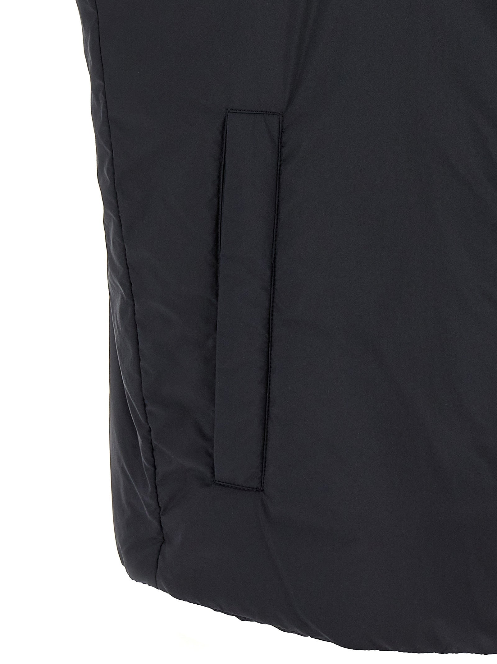 Black Polyamide Sleeveless Jacket