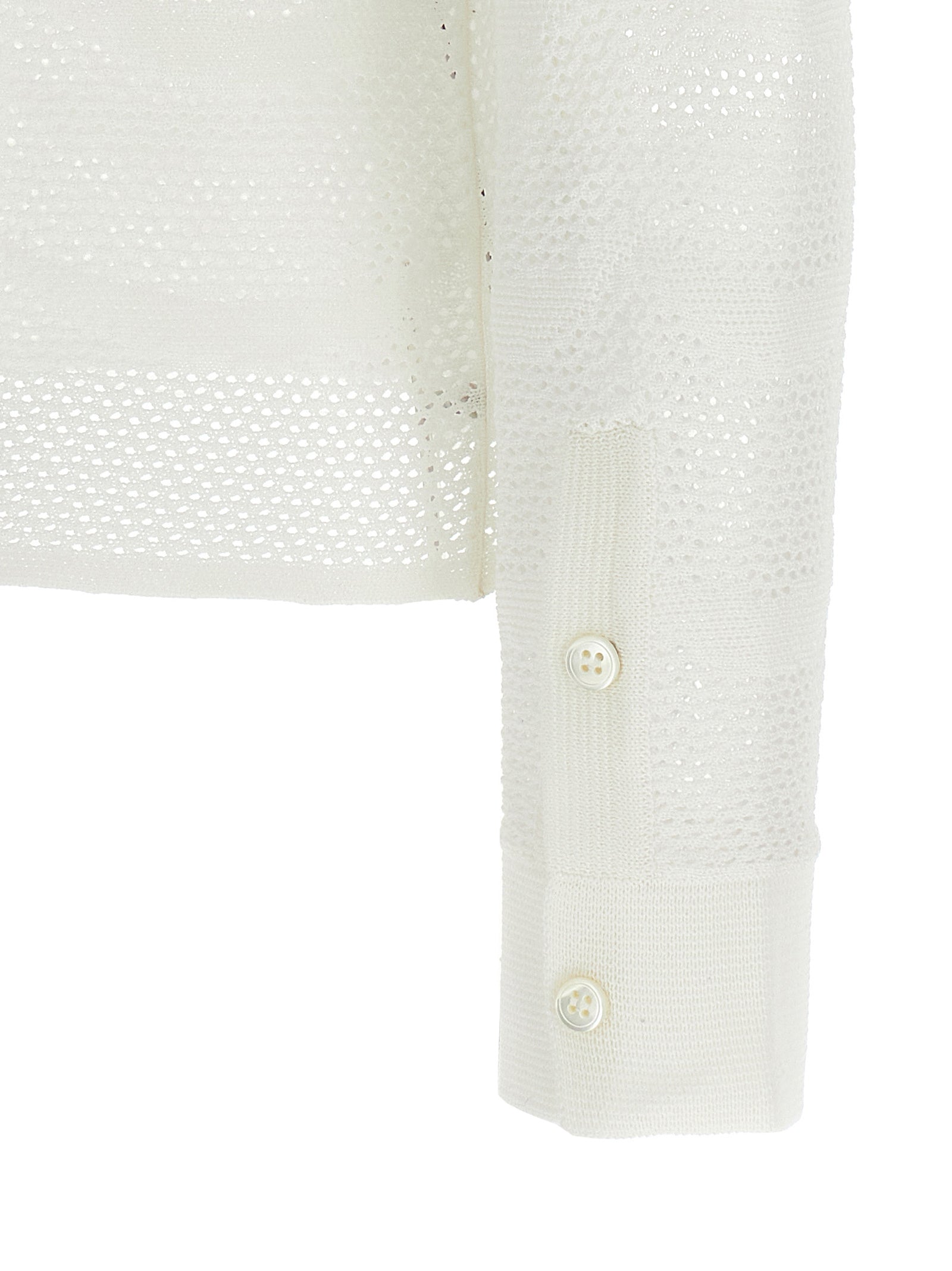 White Cotton Cardigan