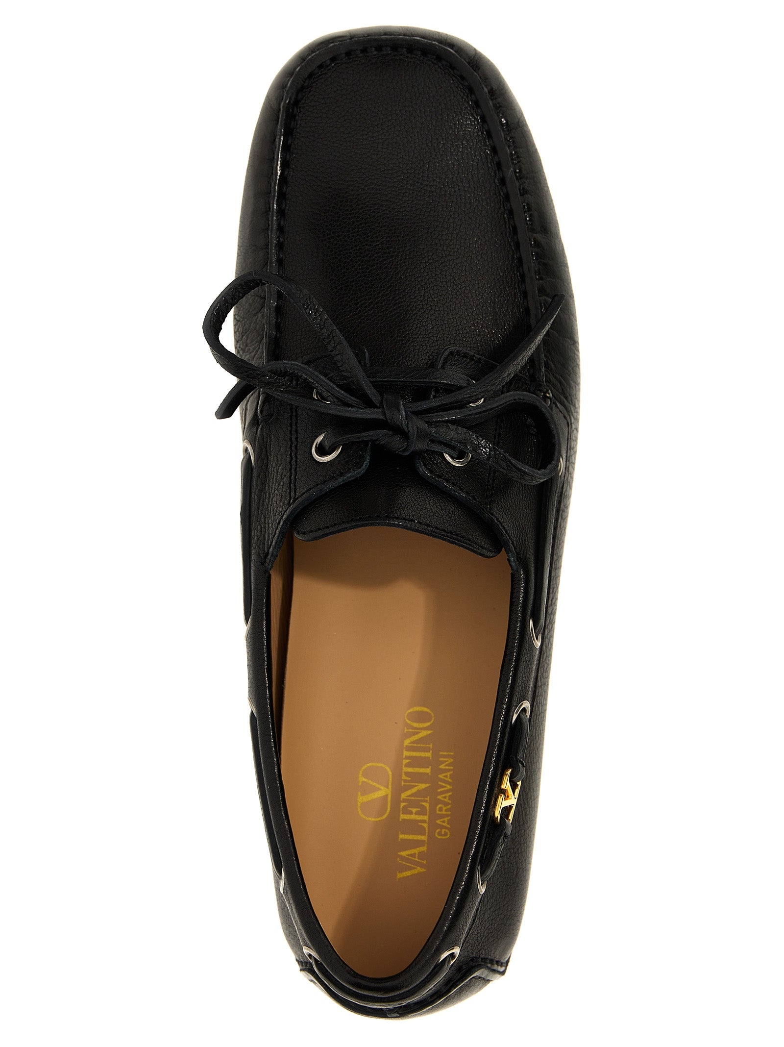 Black Buffalo Leather Slip-On Loafers