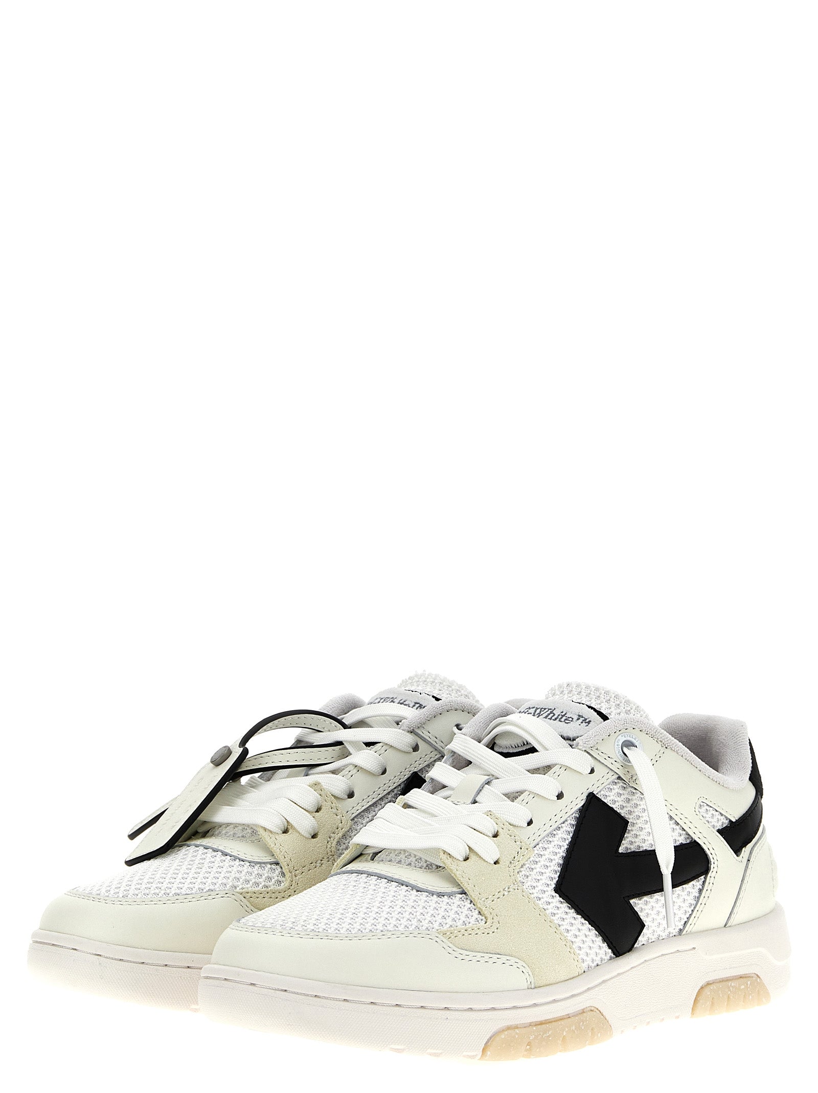 Bicolor Bovine Leather Athletic Sneakers