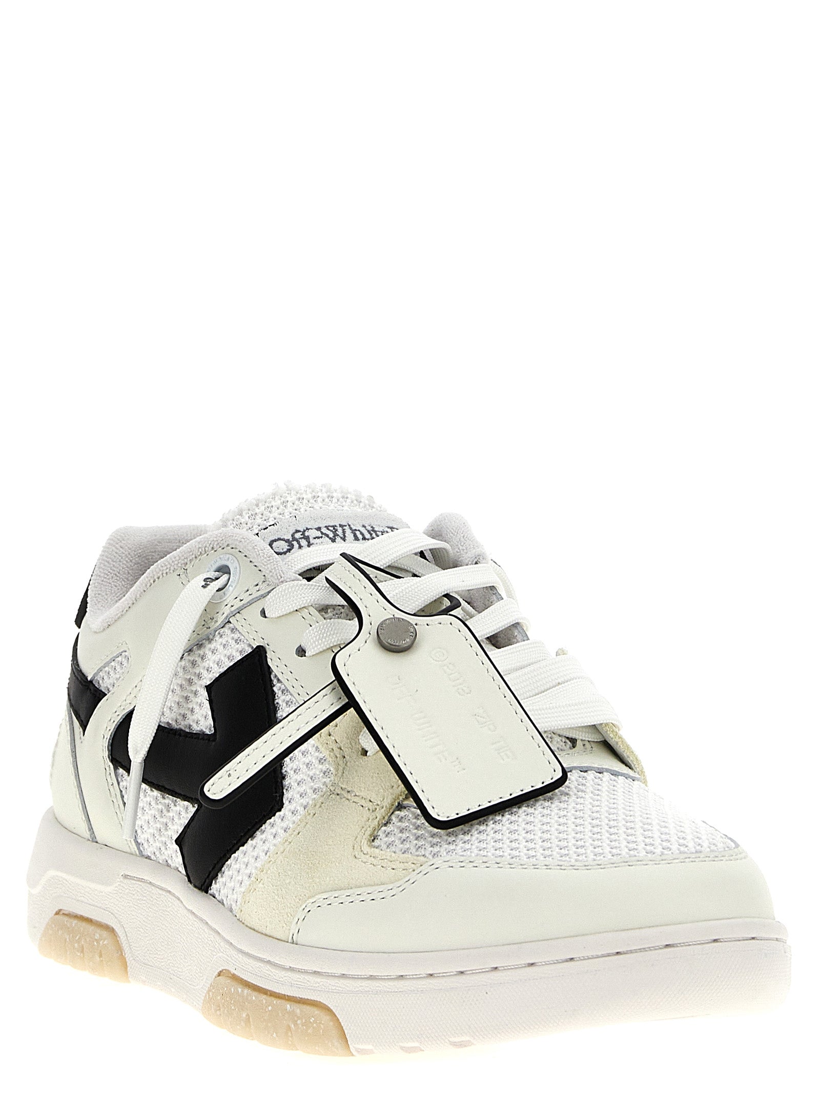 Bicolor Bovine Leather Athletic Sneakers
