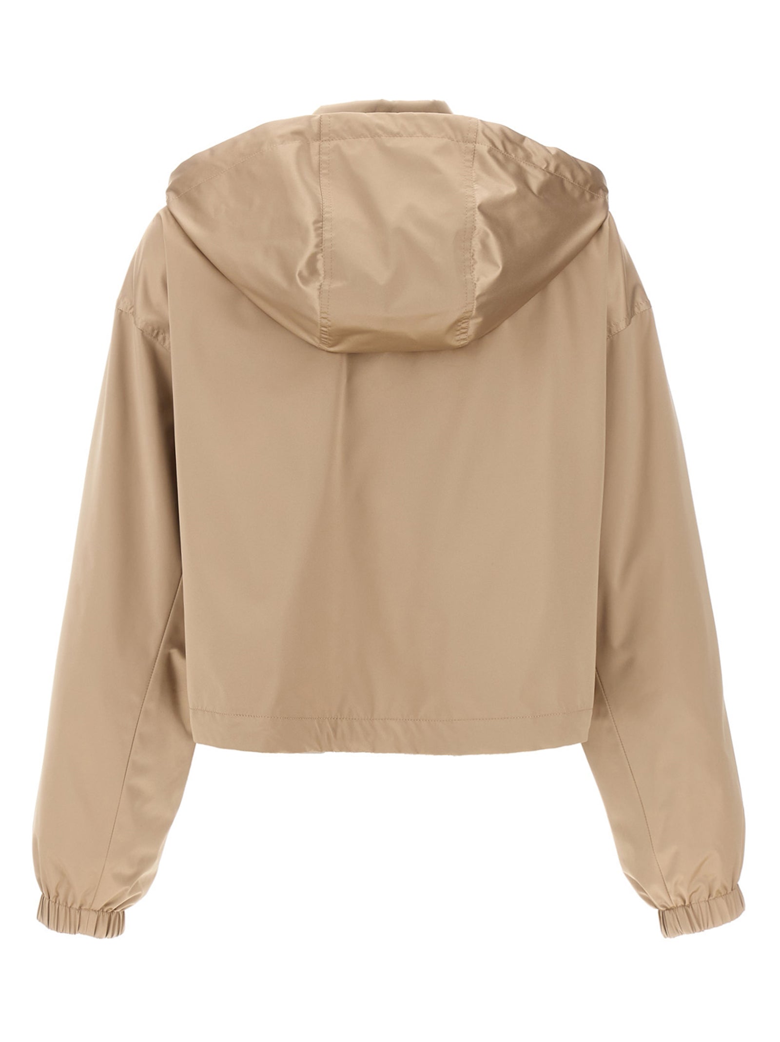 Brown Polyester Shell Jacket